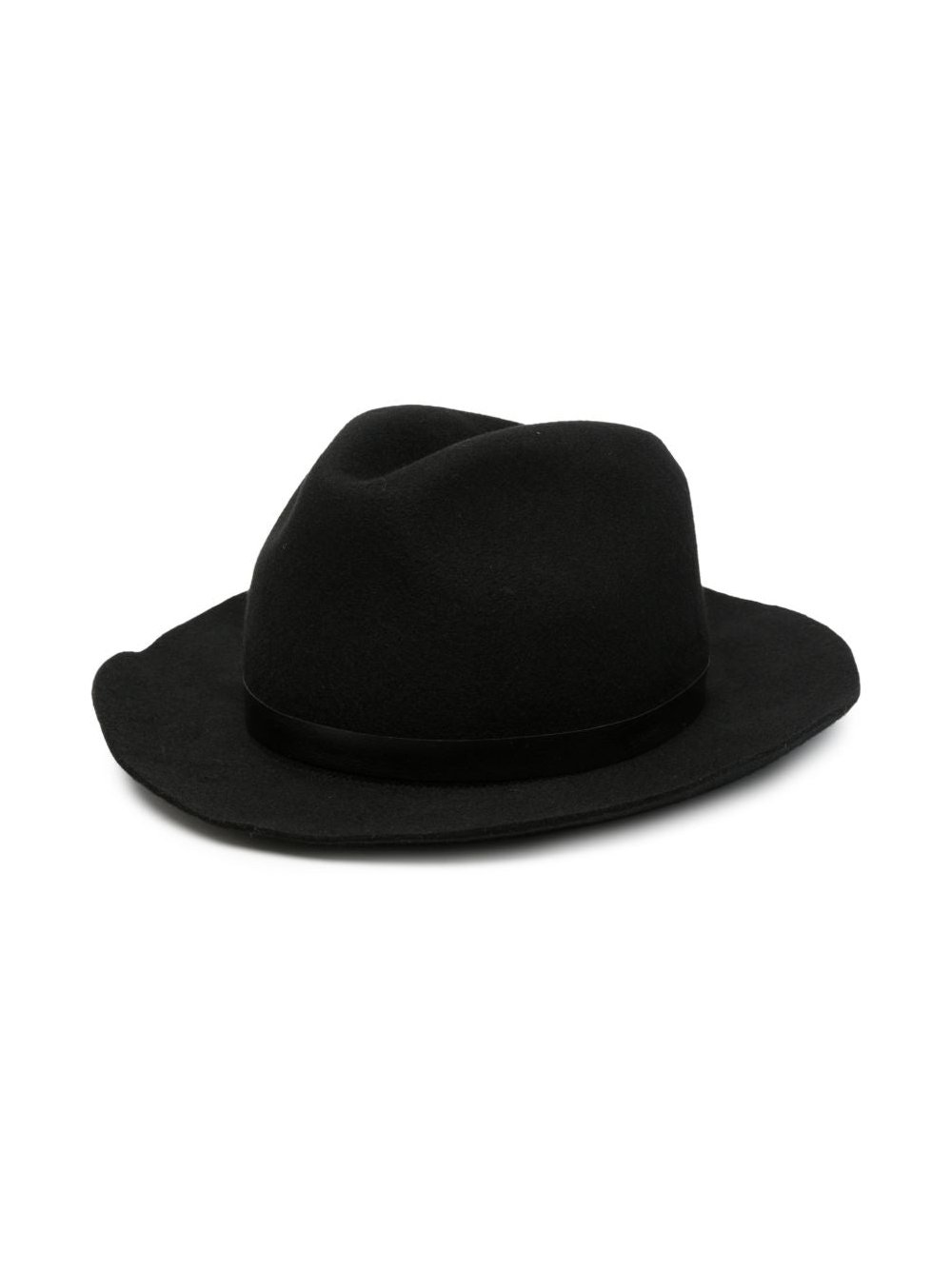 Emporio Armani Wool Felt Fedora — Black by Emporio Armani