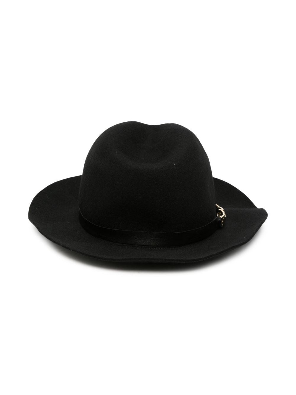 Emporio Armani Wool Felt Fedora — Black, view 2