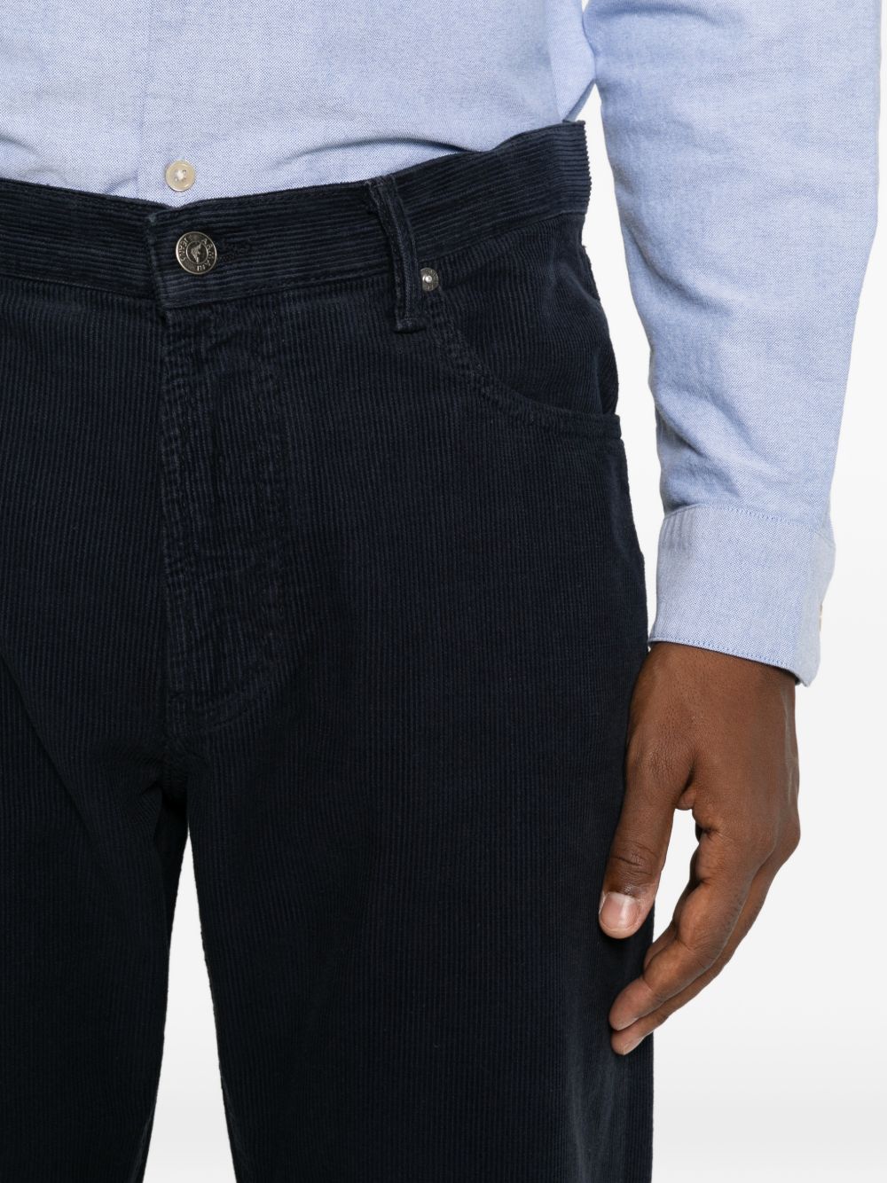 Emporio Armani Navy Corduroy Jeans — Navy, view 4