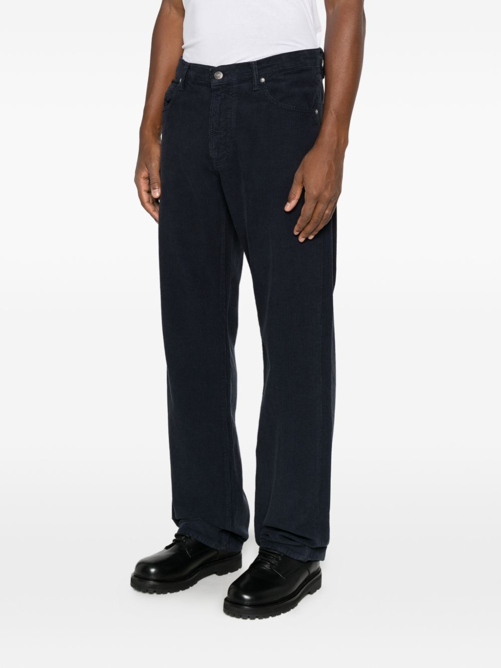 Emporio Armani Navy Corduroy Jeans — Navy, view 5