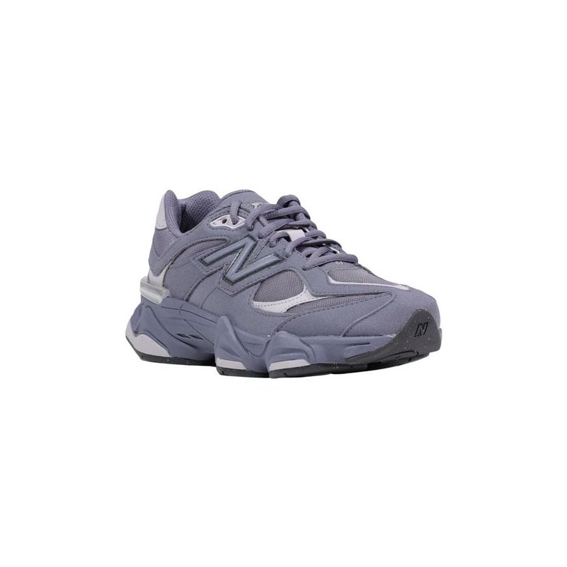 New Balance Suede Chunky Sole Sneakers — Gray, view 2