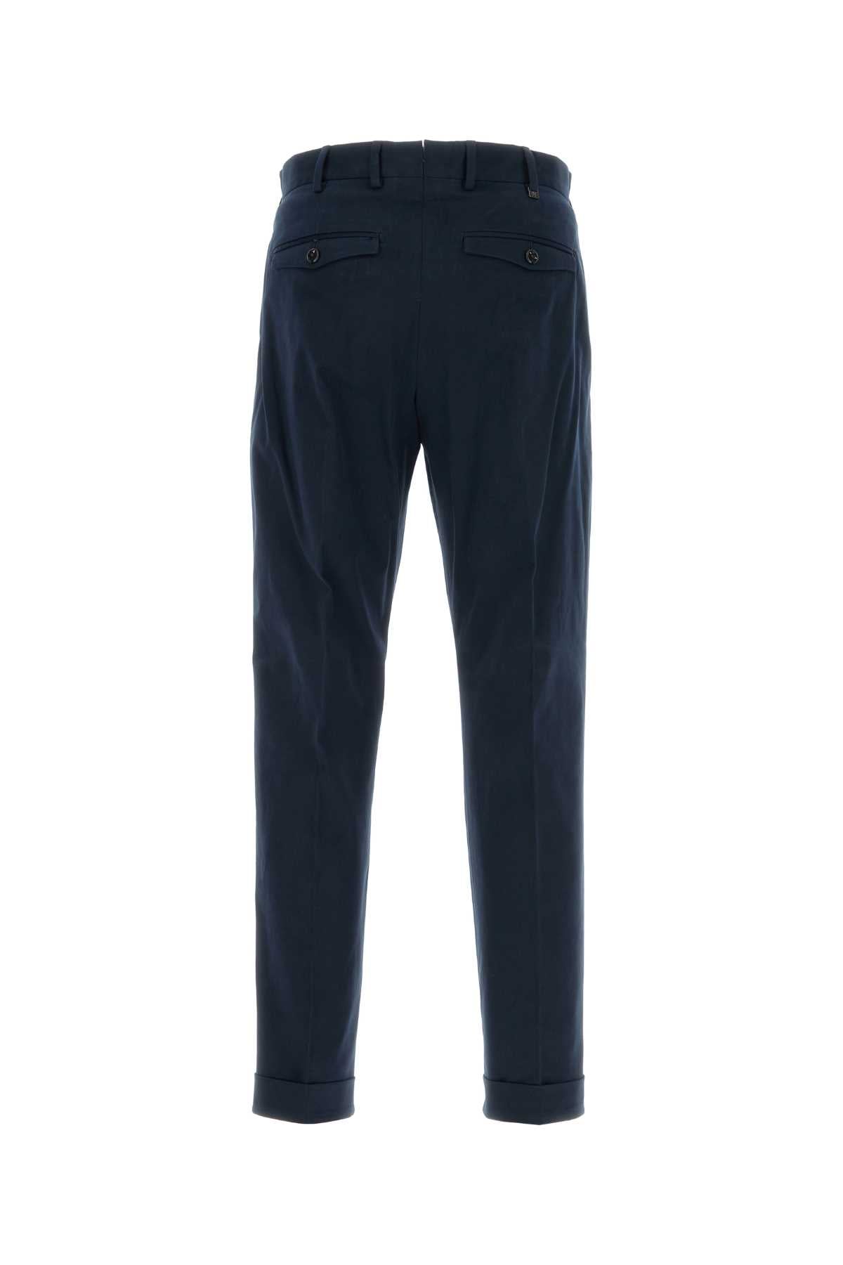 Pt Torino Rebel 1 Pleat Trousers — Navy, view 2