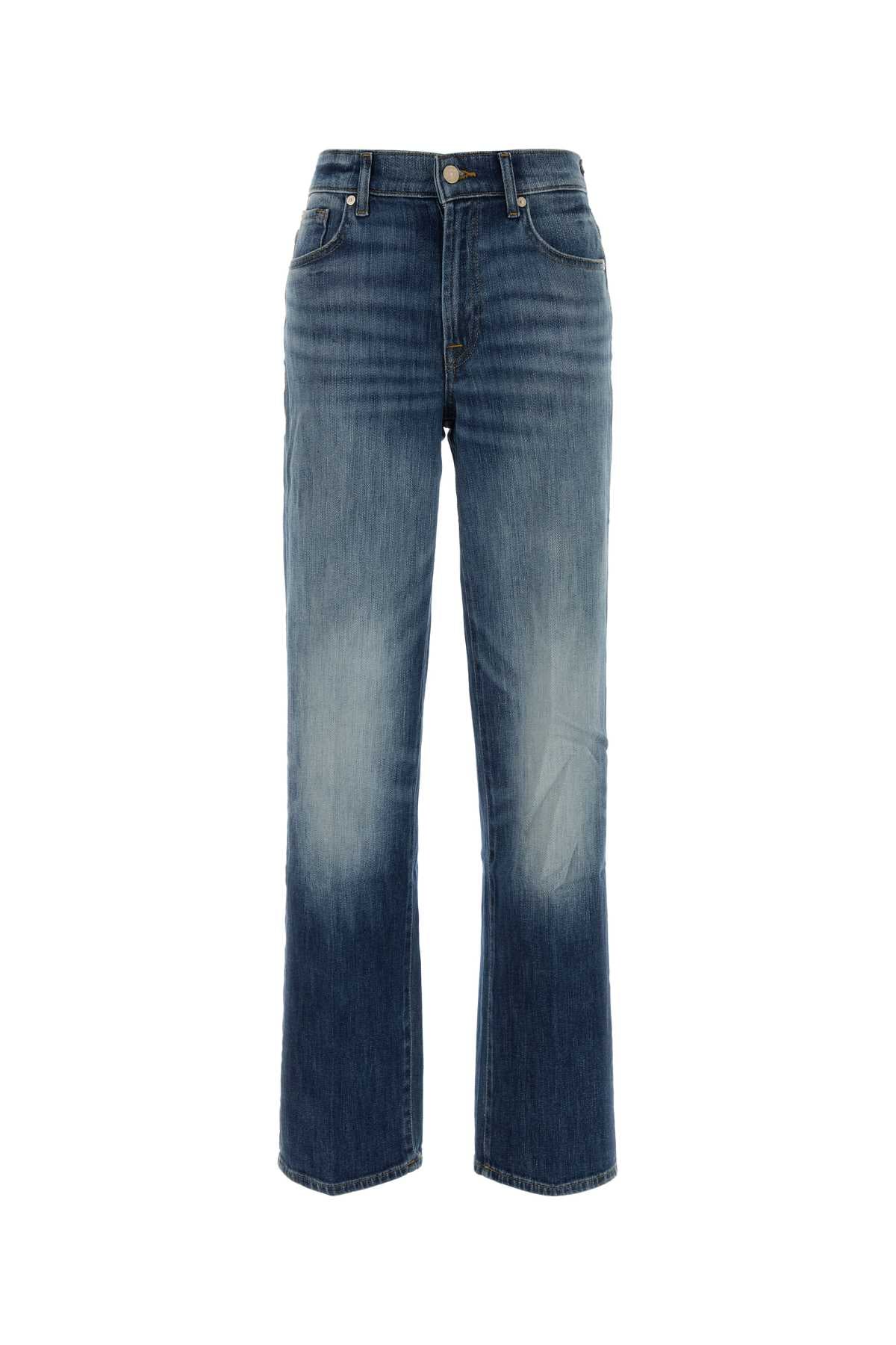 Seven For All Mankind Stove Pipe Straight Jeans — Blue by Seven For All Mankind