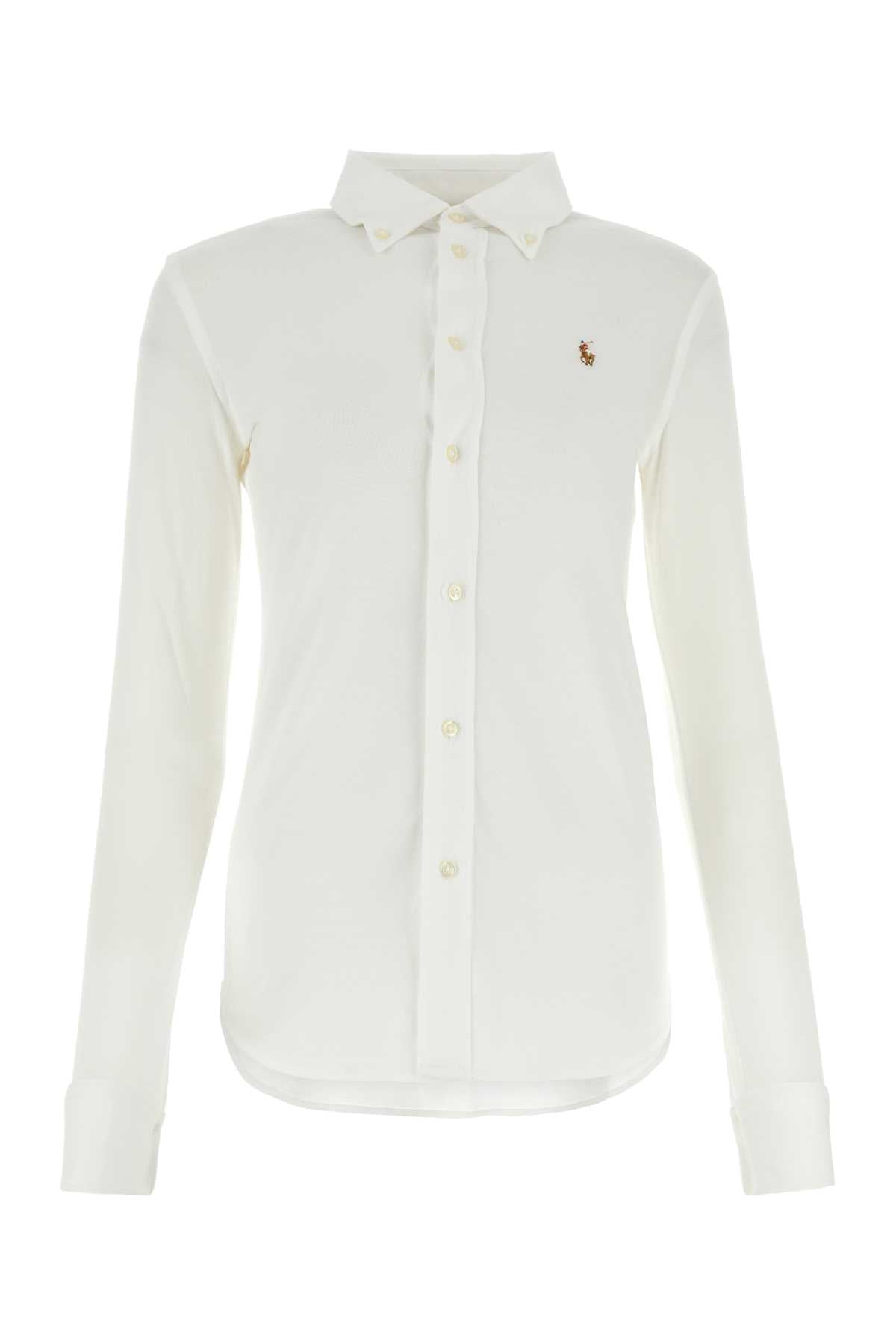 Polo Ralph Lauren Piquet Cotton Shirt — White by Polo Ralph Lauren