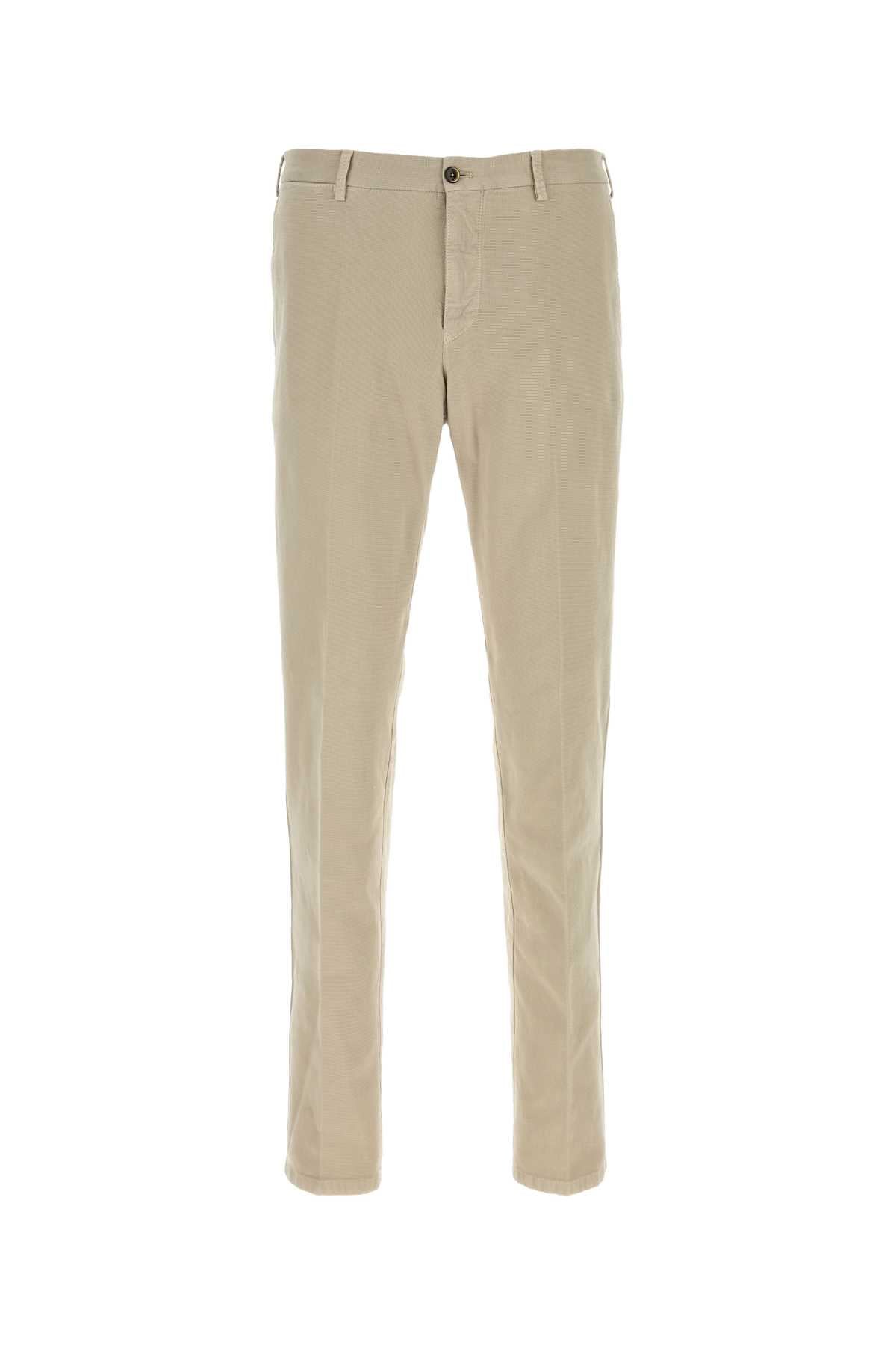 Pt Torino Stretch Cotton Trouser — Beige by Pt Torino