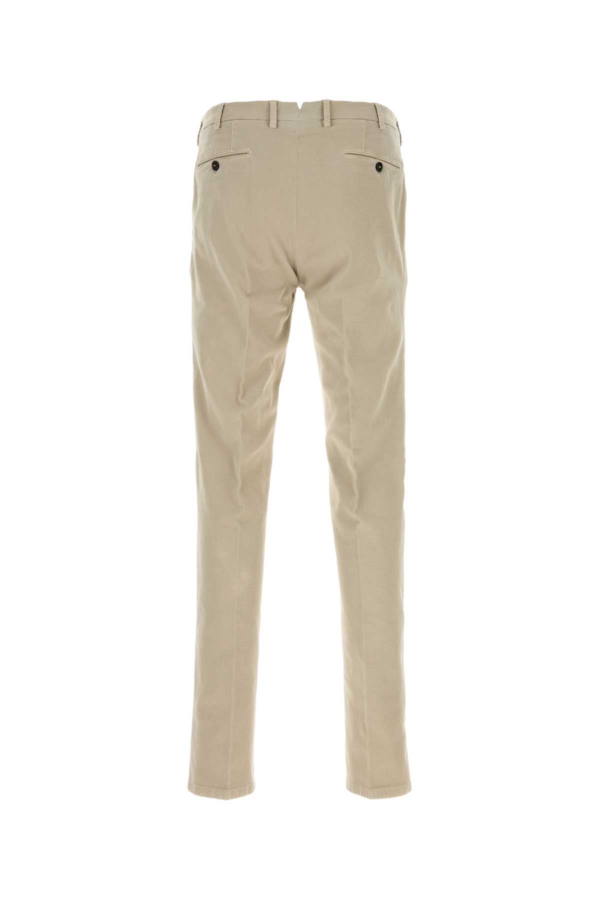 Pt Torino Stretch Cotton Trouser — Beige, view 2