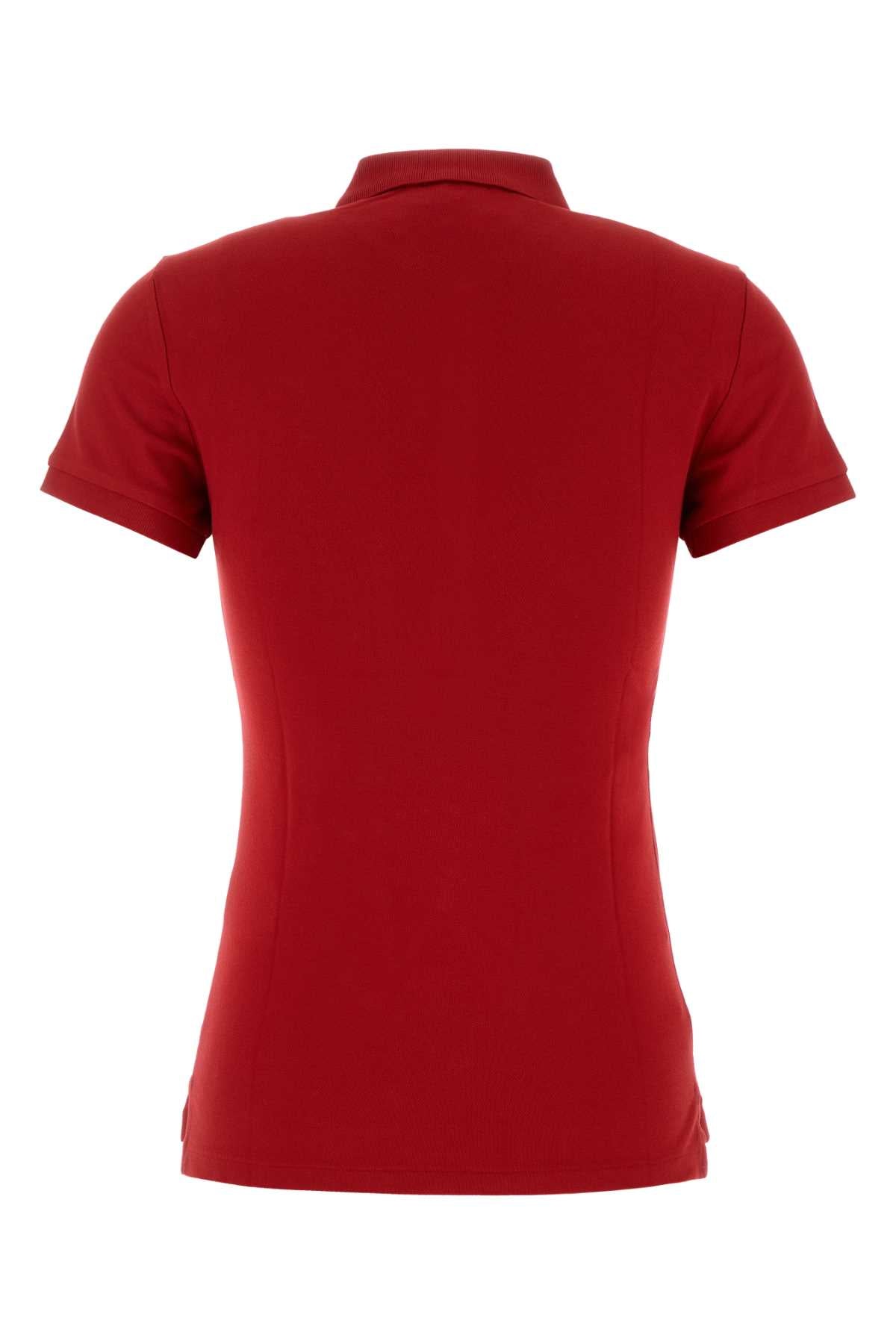 Polo Ralph Lauren Stretch Piquet Polo Shirt — Red, view 2