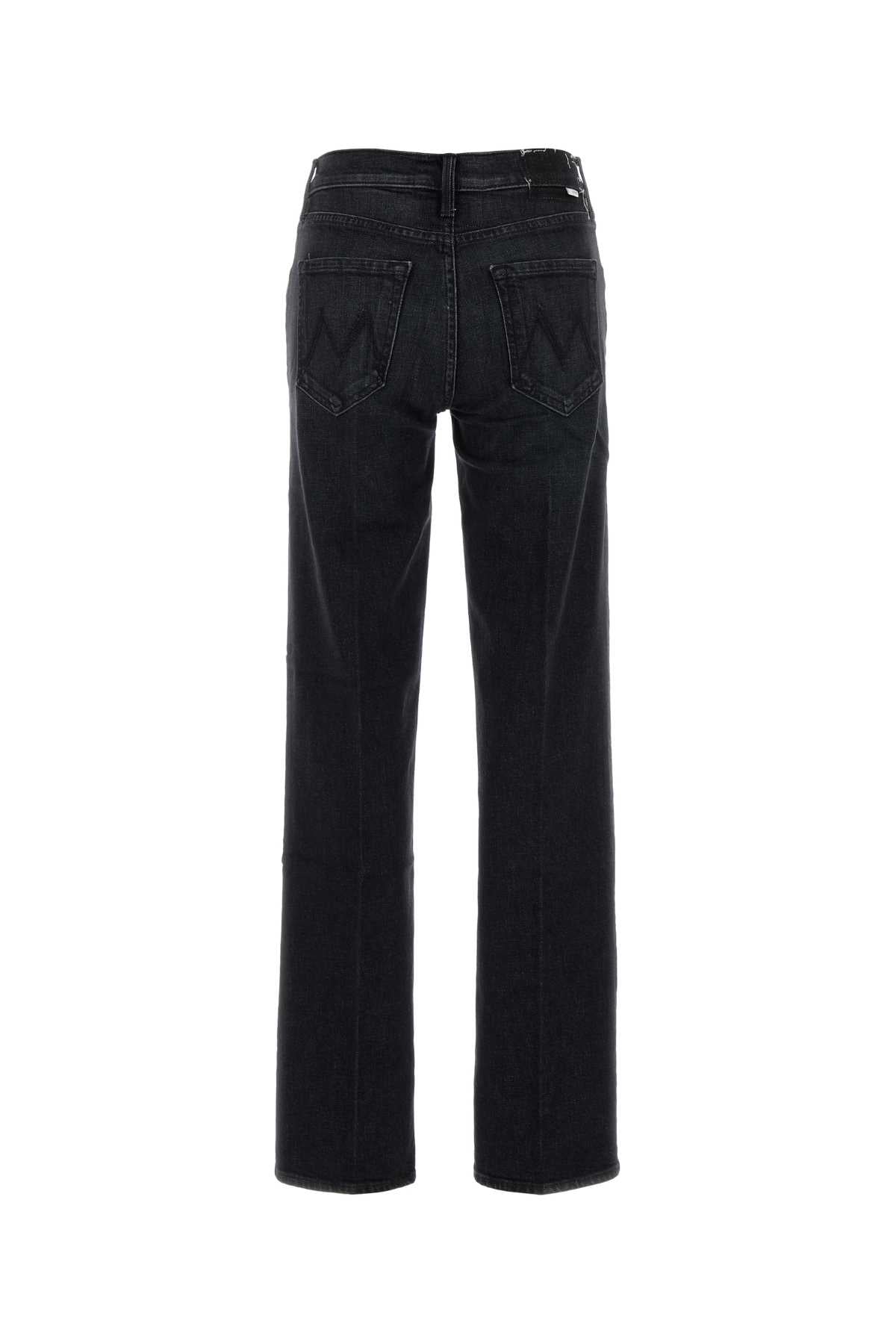 Mother Stretch Denim Jeans — Black, view 2