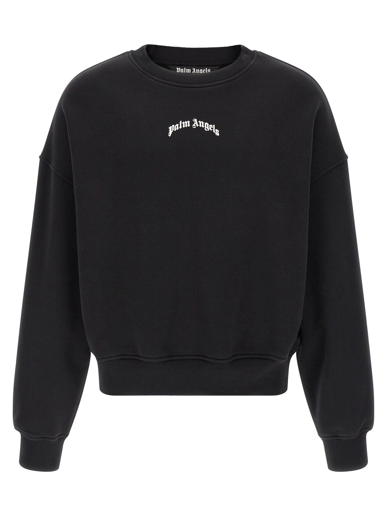 Palm Angels Logo-Embroidered Sweatshirt — Black by Palm Angels