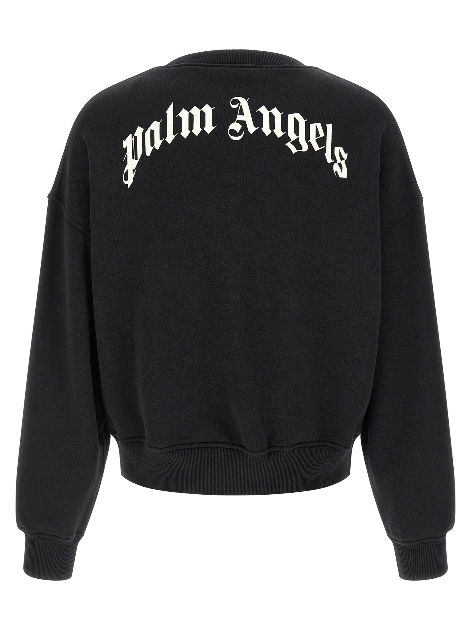 Palm Angels Logo-Embroidered Sweatshirt — Black, view 2