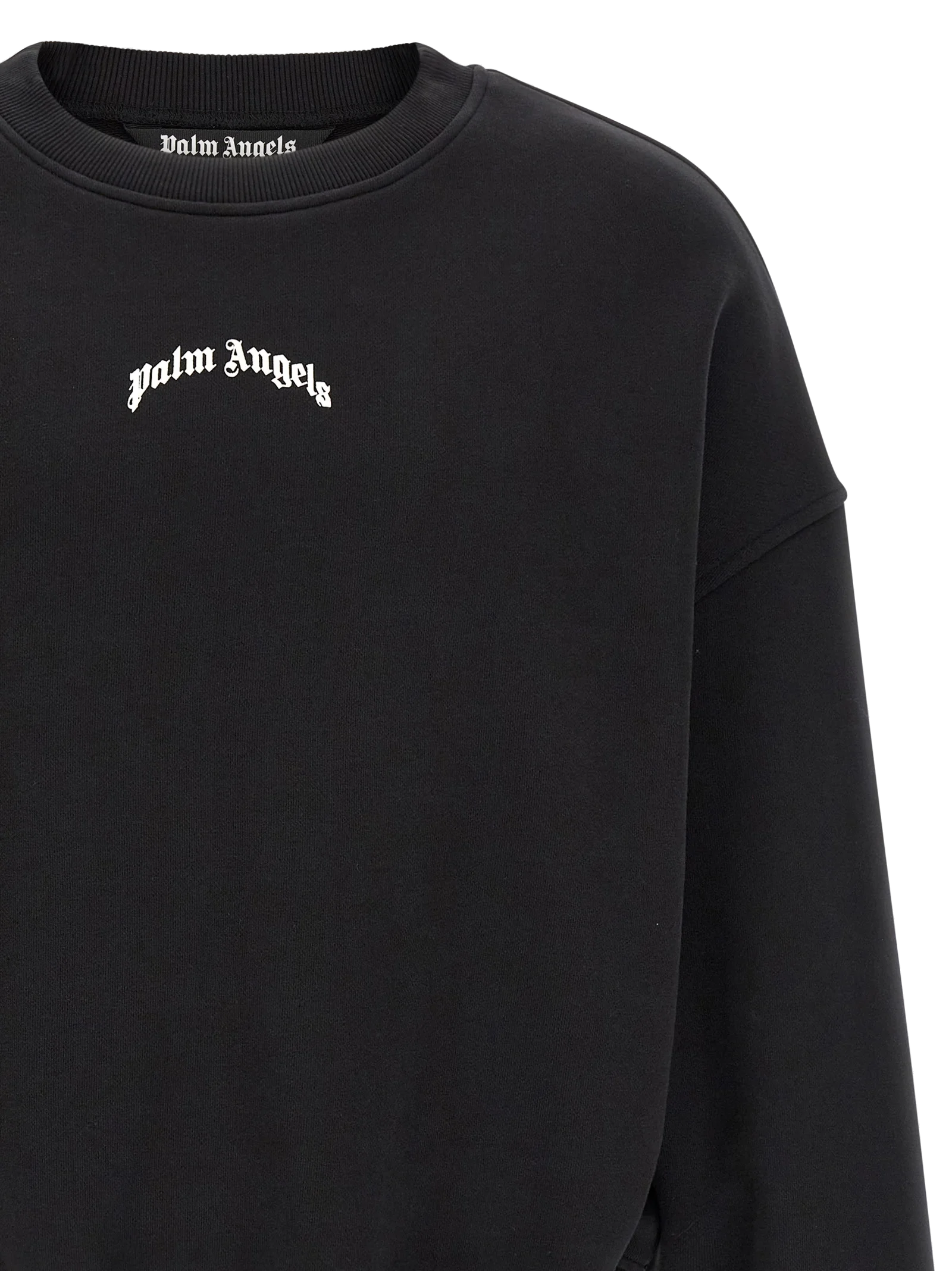 Palm Angels Logo-Embroidered Sweatshirt — Black, view 3