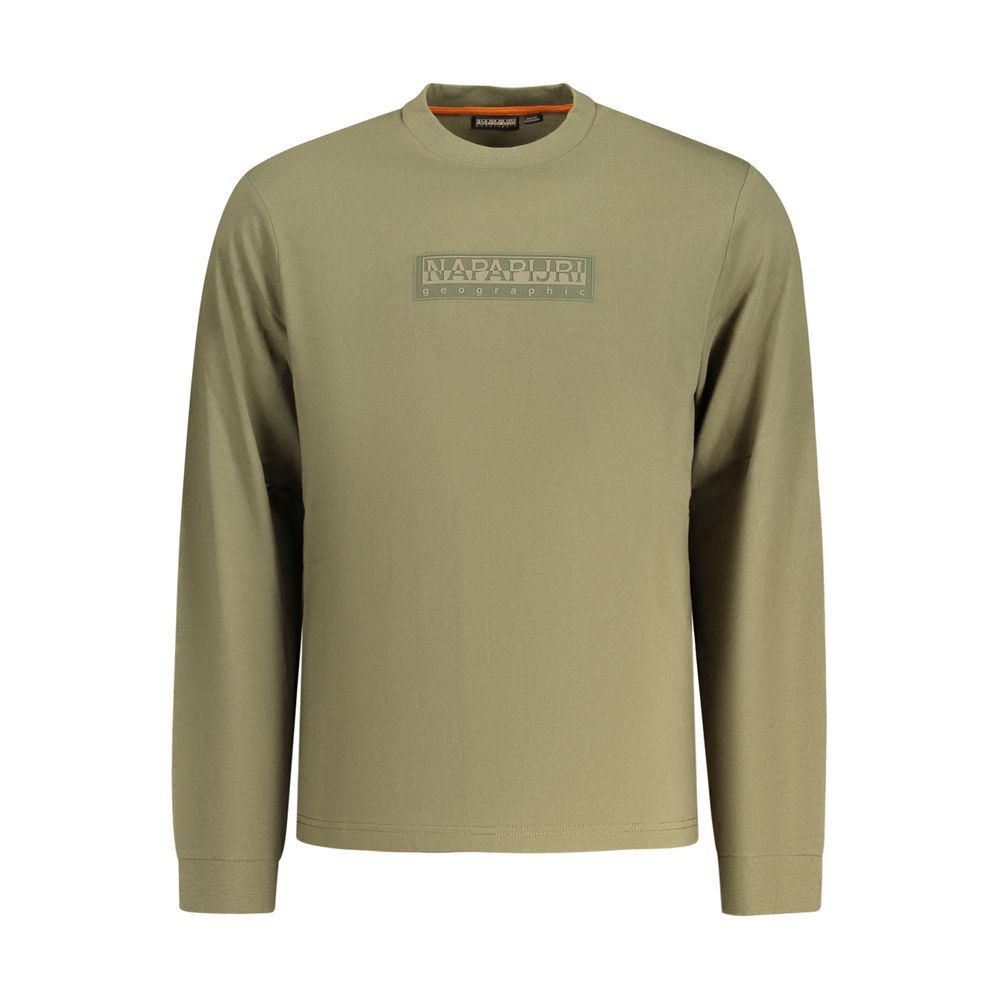 Napapijri Logo-Embossed Cotton T-Shirt — Green by Napapijri