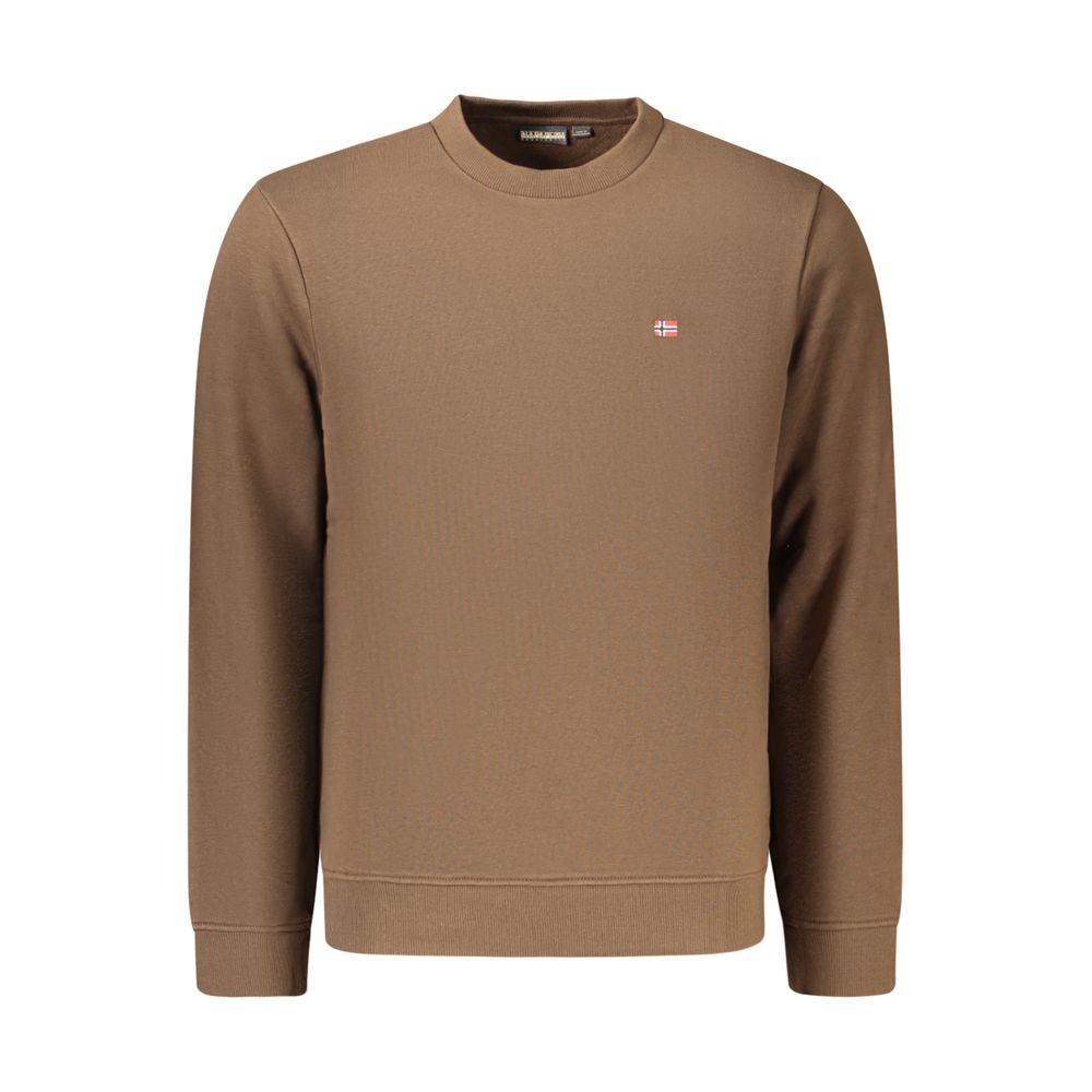 Napapijri Logo-Embroidered Cotton Sweatshirt — Brown by Napapijri