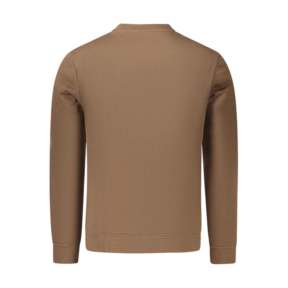 Napapijri Logo-Embroidered Cotton Sweatshirt — Brown, view 2