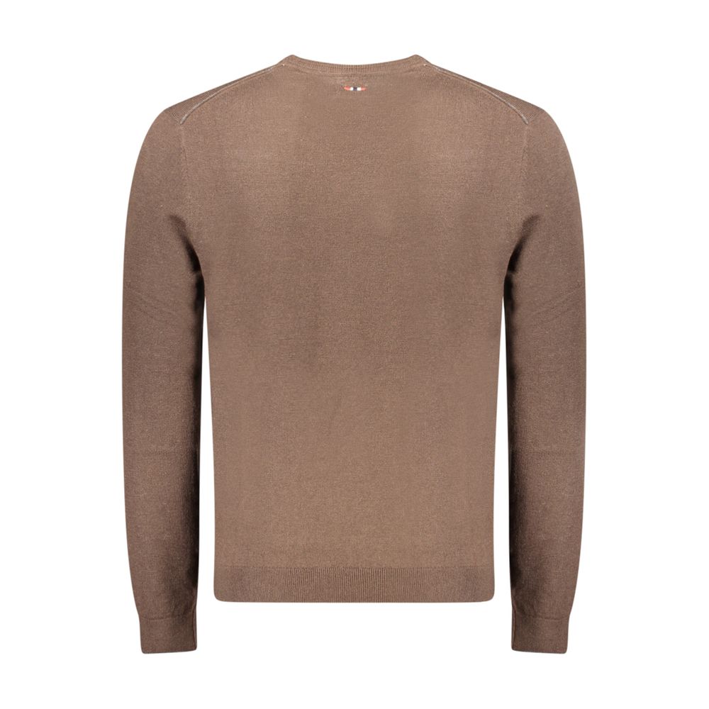 Napapijri Merino Wool Sweater — Brown, view 2