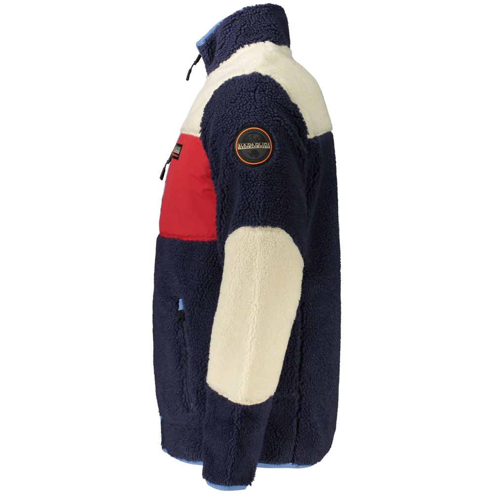Napapijri Recycled Polyamide Colorblock Jacket — Navy, view 3