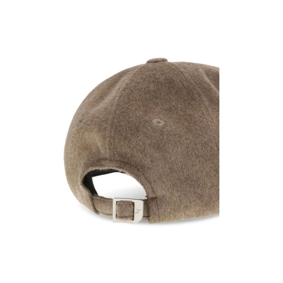 Jacquemus JAACU00852AW00701850BB Wool Baseball Cap — Brown, view 3