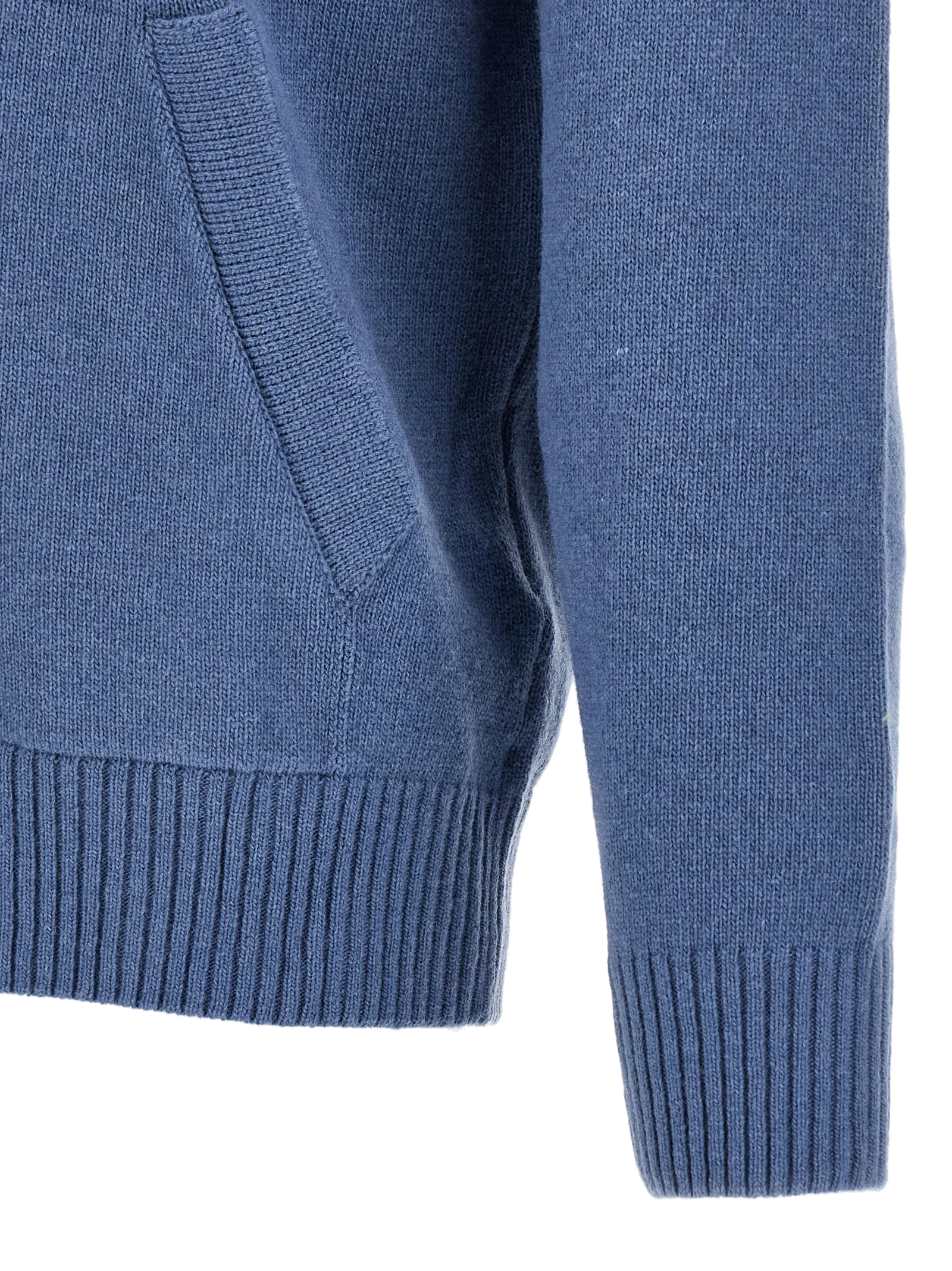 C.P. Company Wool Zip Cardigan with Lens Detail Cardigan — Blue, view 4