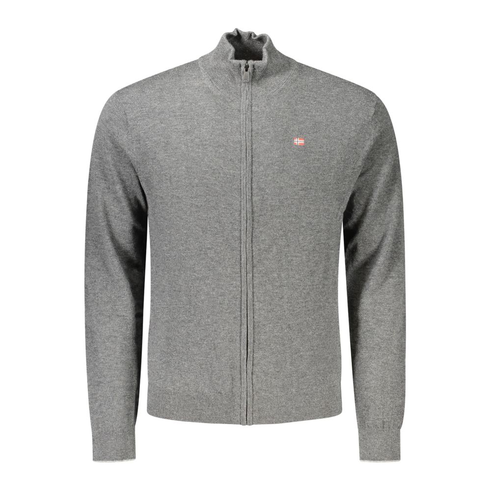 Napapijri Merino Wool Cardigan — Gray by Napapijri