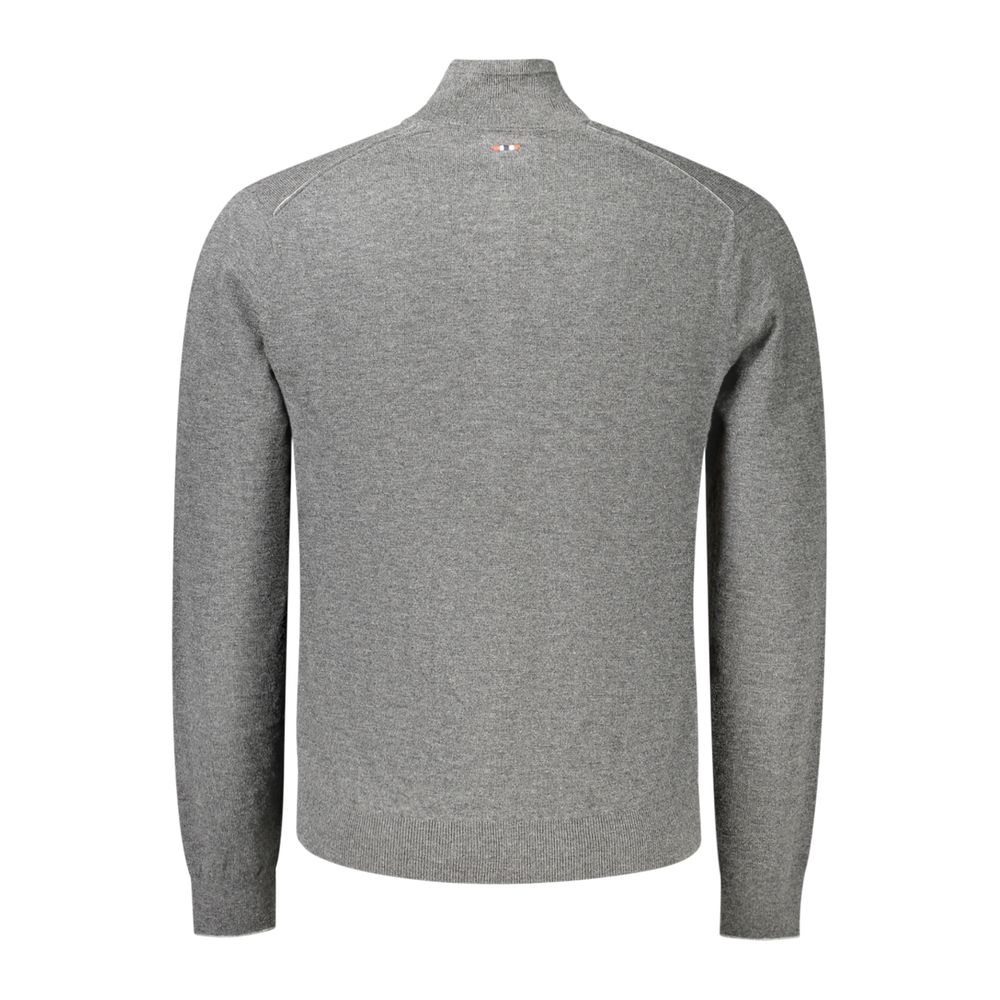Napapijri Merino Wool Cardigan — Gray, view 2