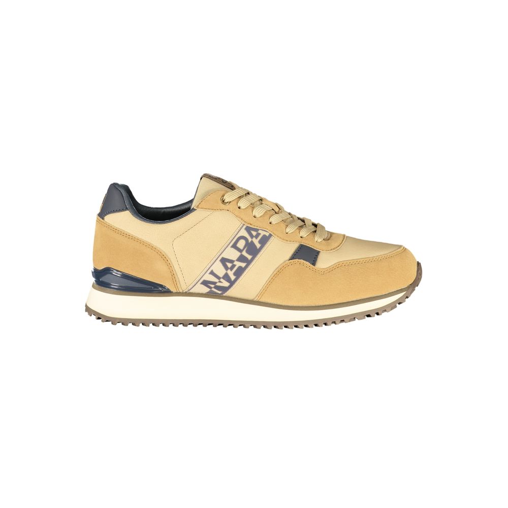 Napapijri Logo-Striped Sneaker — Beige by Napapijri