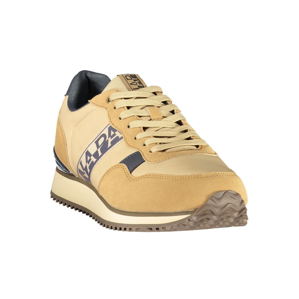 Napapijri Logo-Striped Sneaker — Beige, view 2