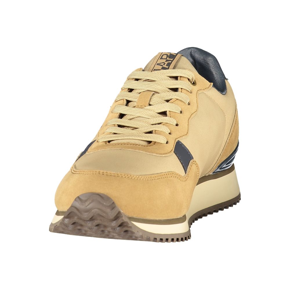 Napapijri Logo-Striped Sneaker — Beige, view 3