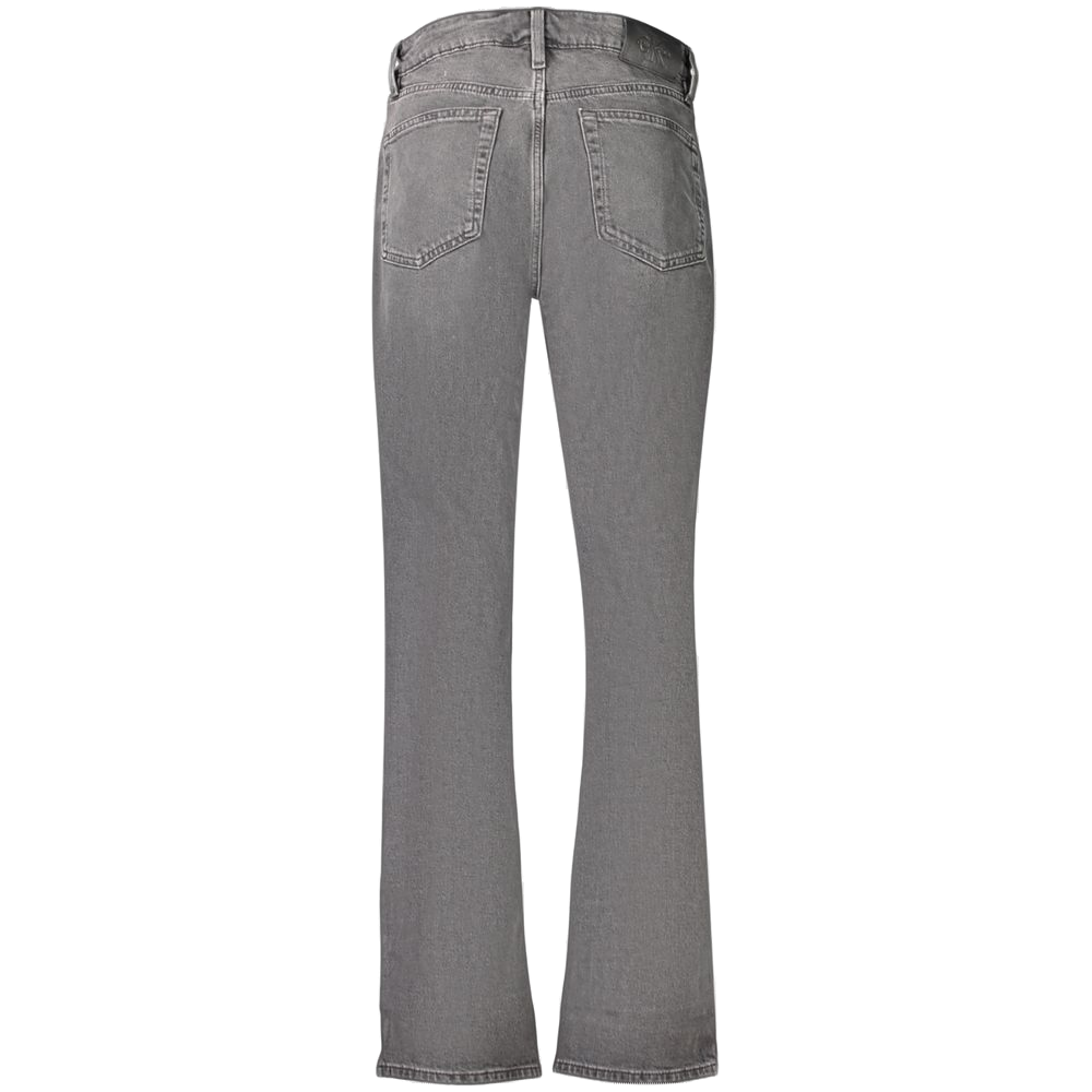 Calvin Klein High-Rise Straight Jeans — Black, view 2