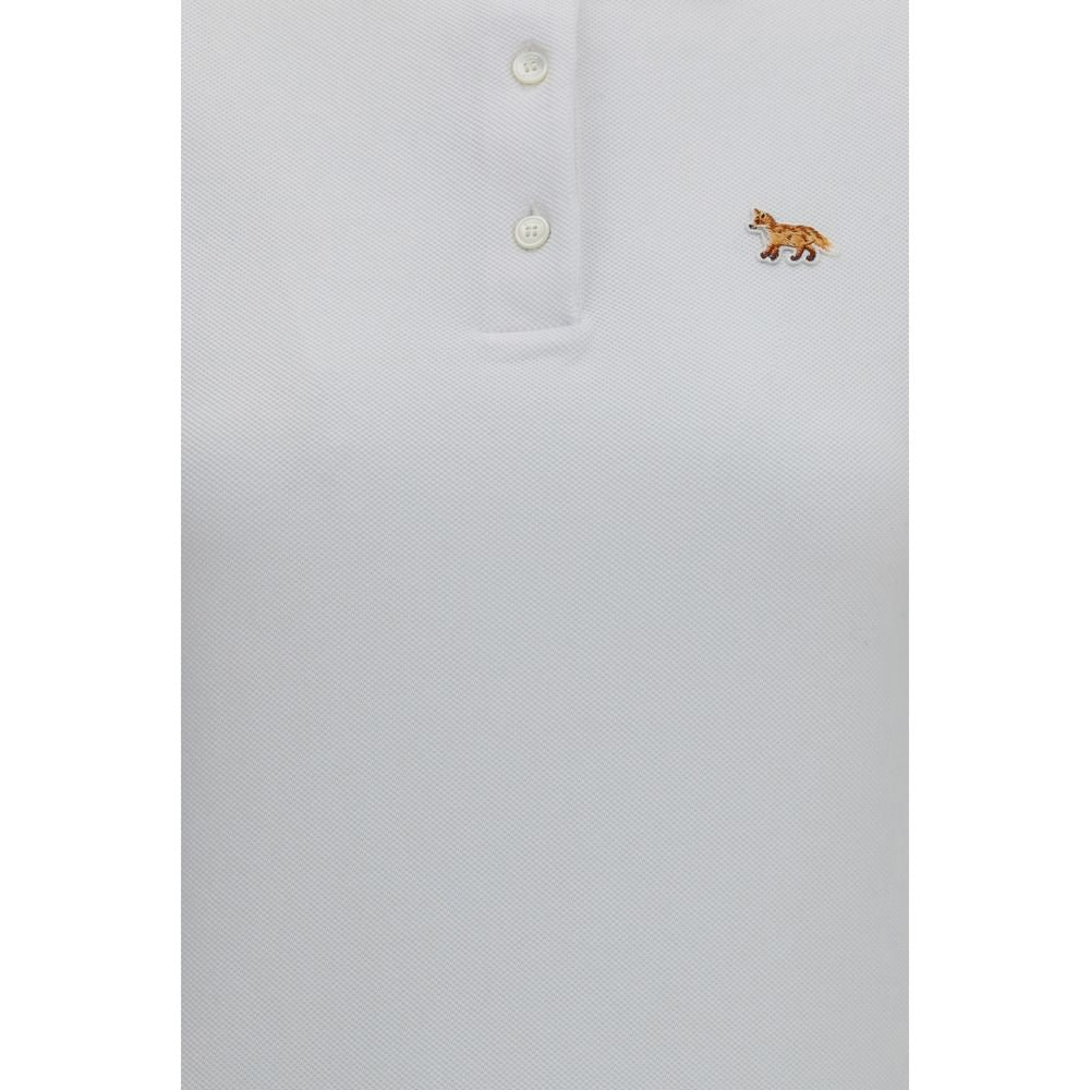 Maison Kitsuné Baby Fox Polo Shirt — White, view 3