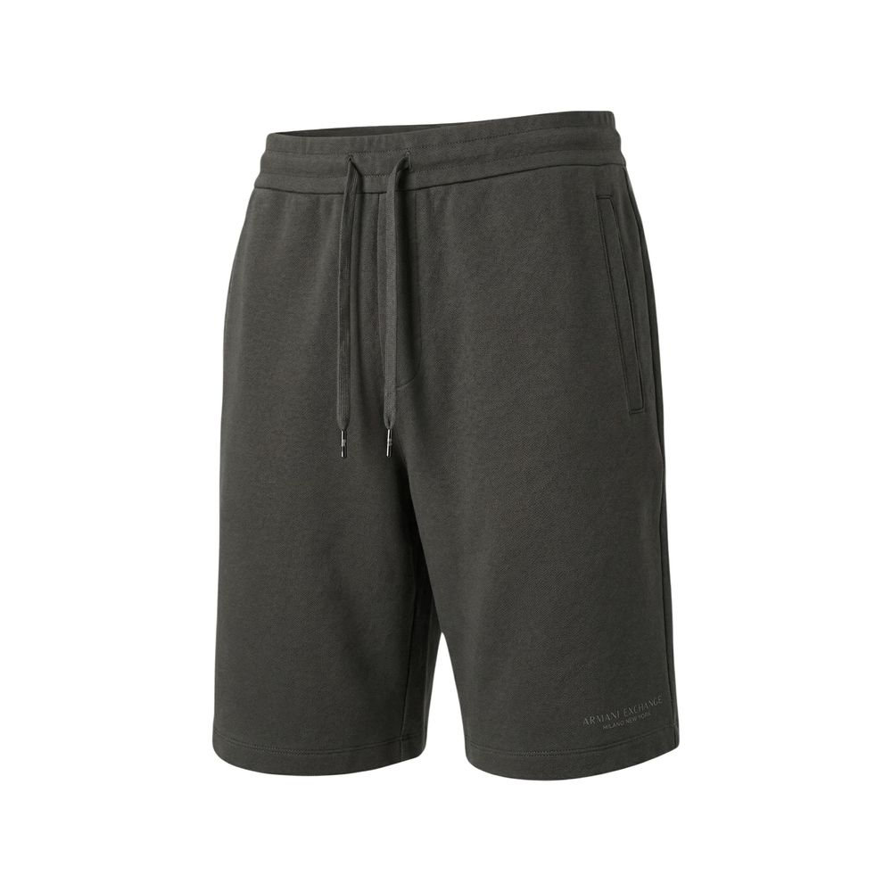 Armani Exchange Cotton Shorts — Gray, view 5