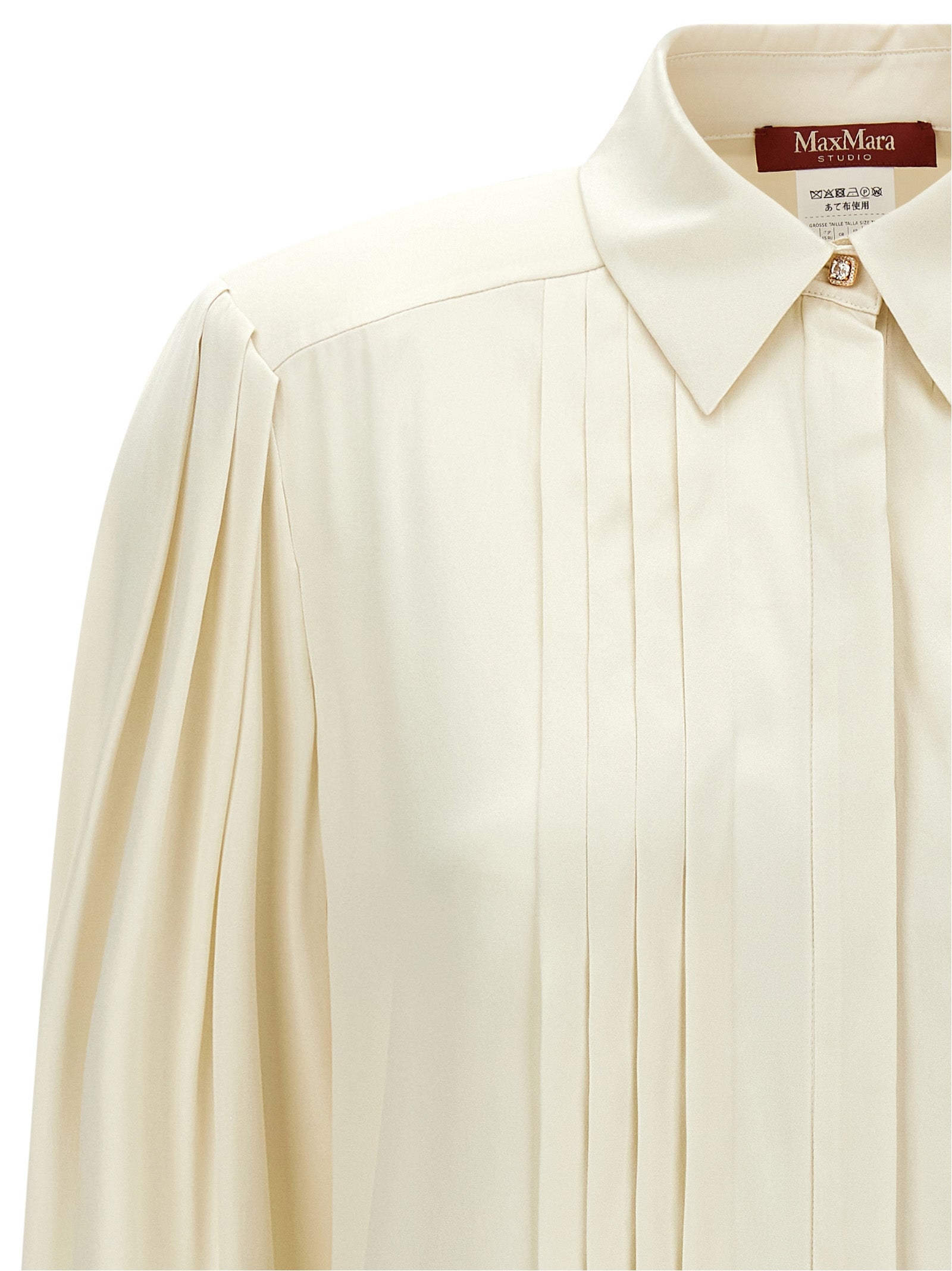 Max Mara Vongola Blouse — White, view 3
