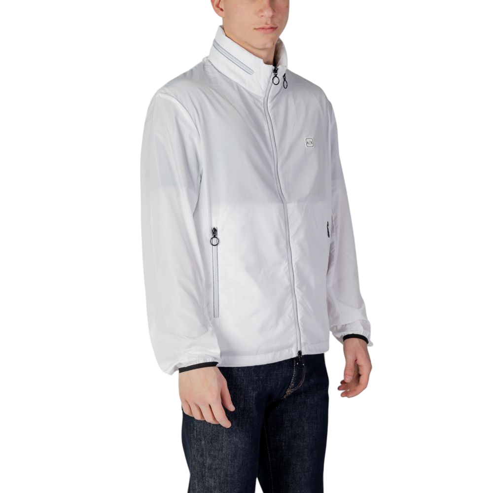 Armani Exchange Polyester Shell Jacket — White, view 3