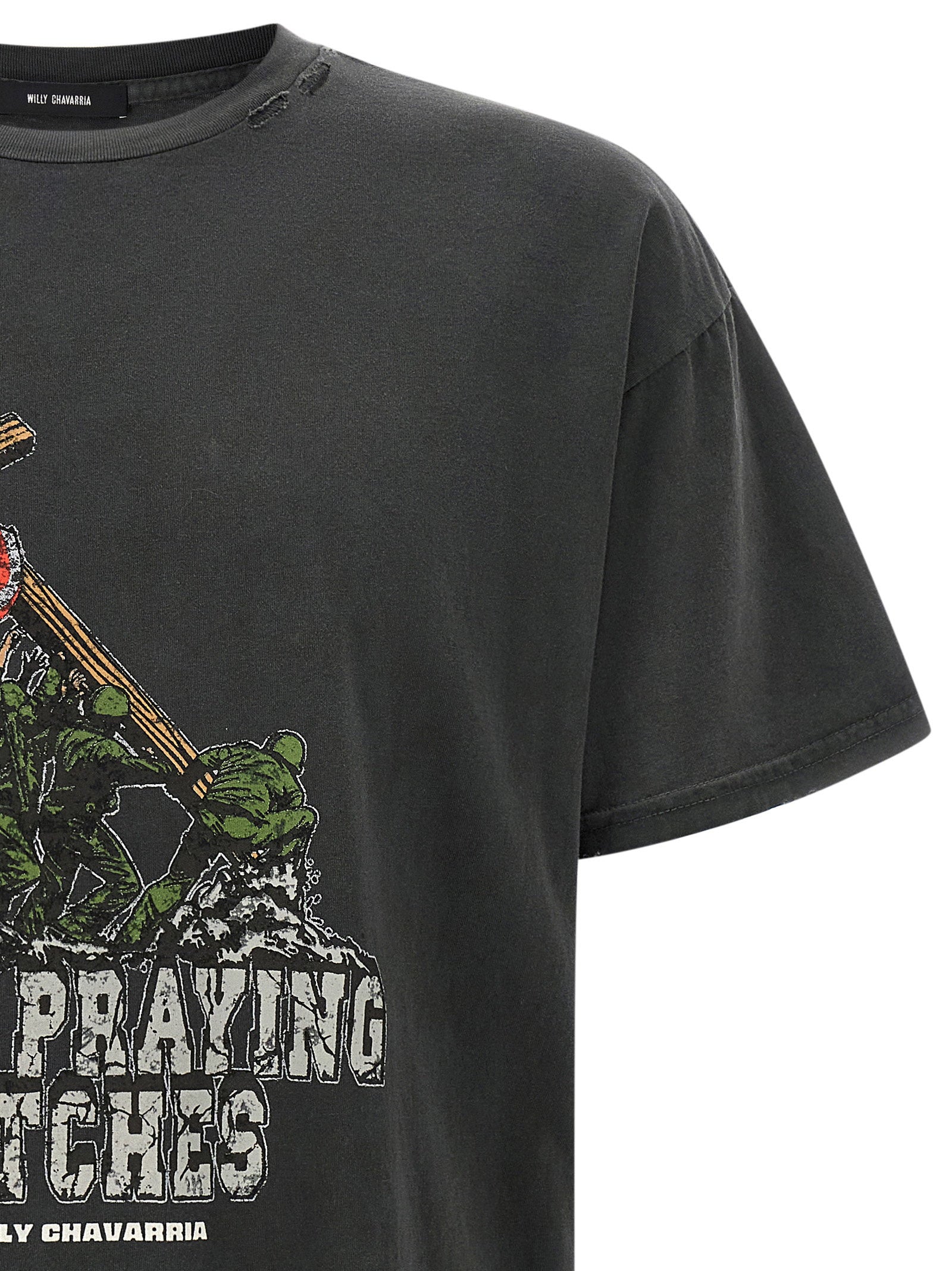 Willy Chavarria Graphic Print T-Shirt — Black, view 3