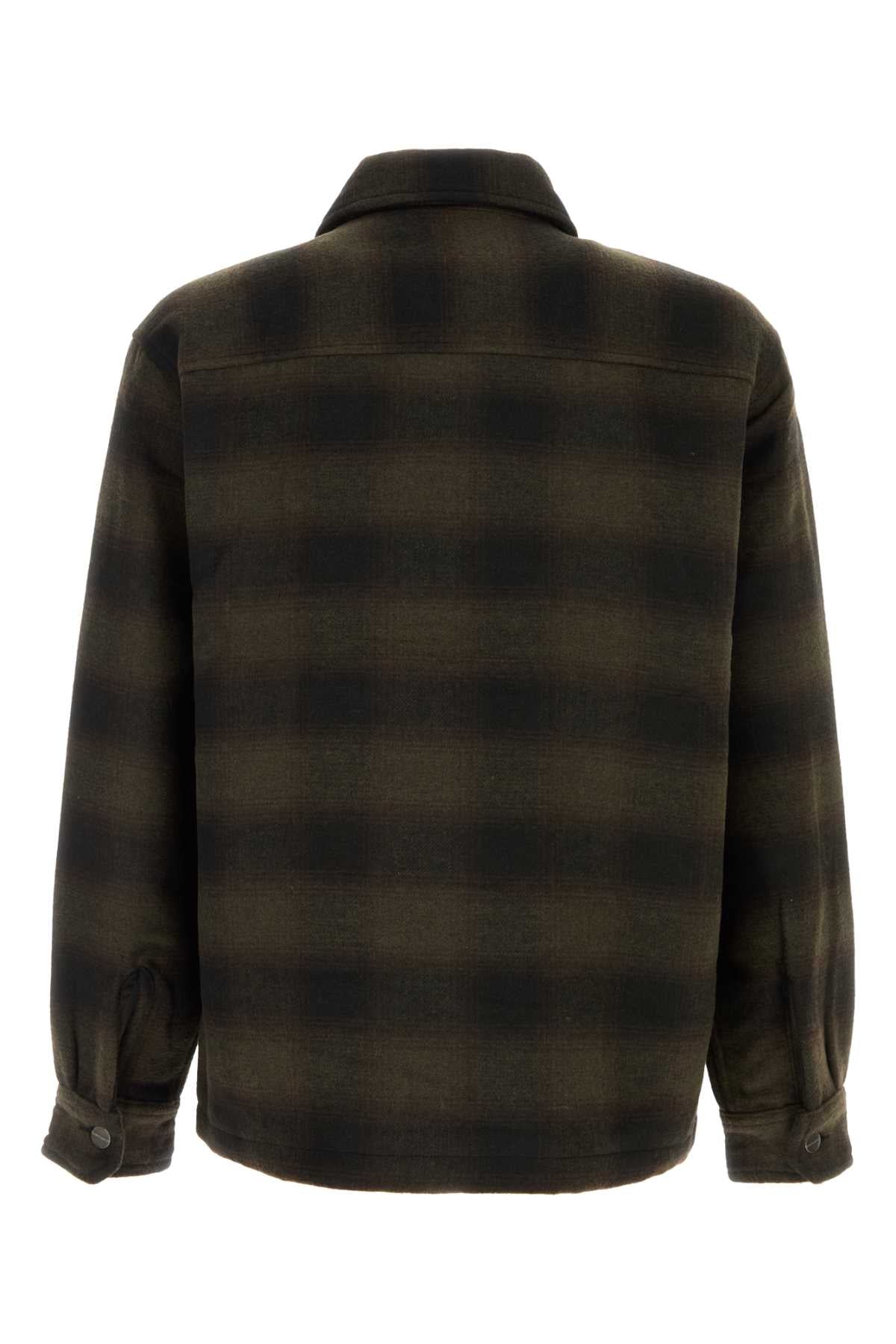 Carhartt Wip Striped Flannel Jacket — Brown, view 2
