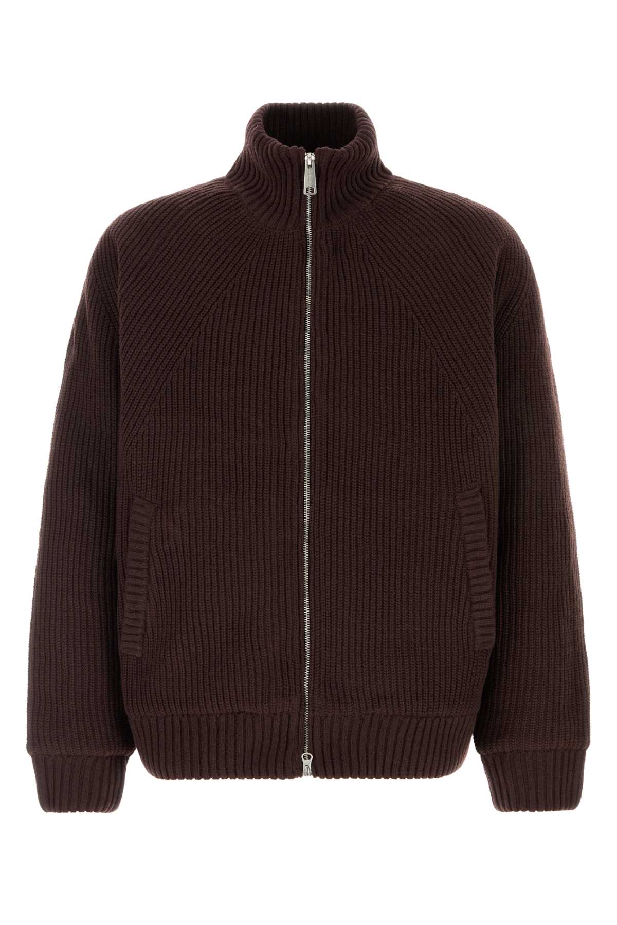 Carhartt Wip Ribbed Knit Jacket — Brown by Carhartt Wip