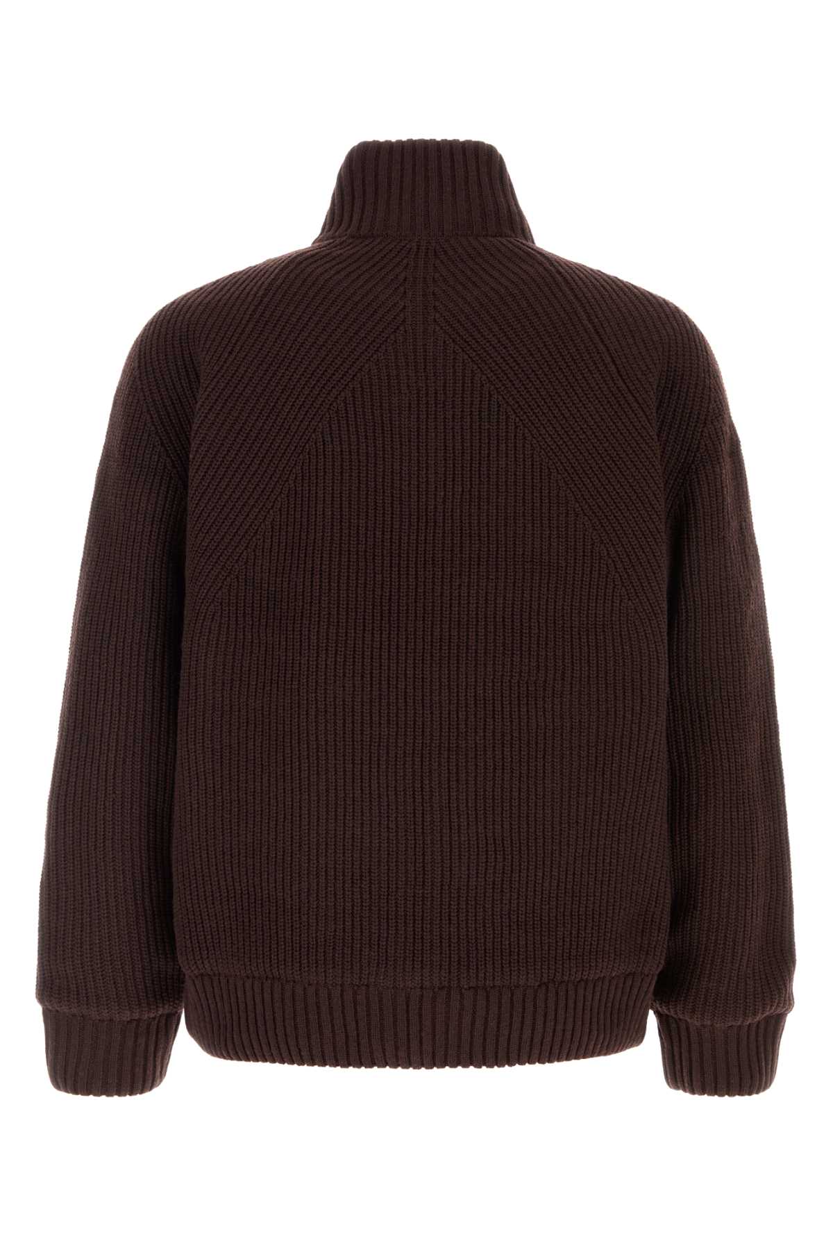 Carhartt Wip Ribbed Knit Jacket — Brown, view 2