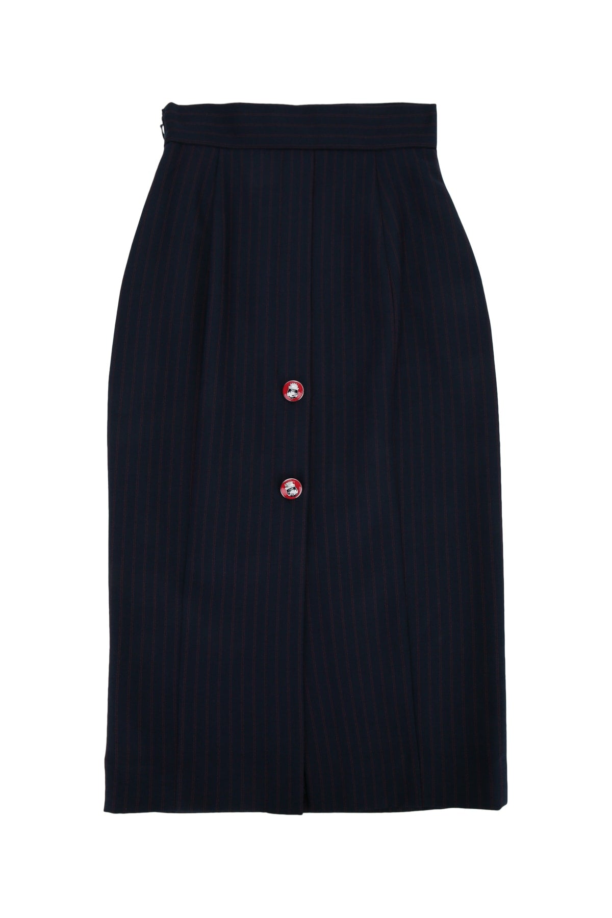 Elisabetta Franchi Pleated Wool Skirt — Black, view 2