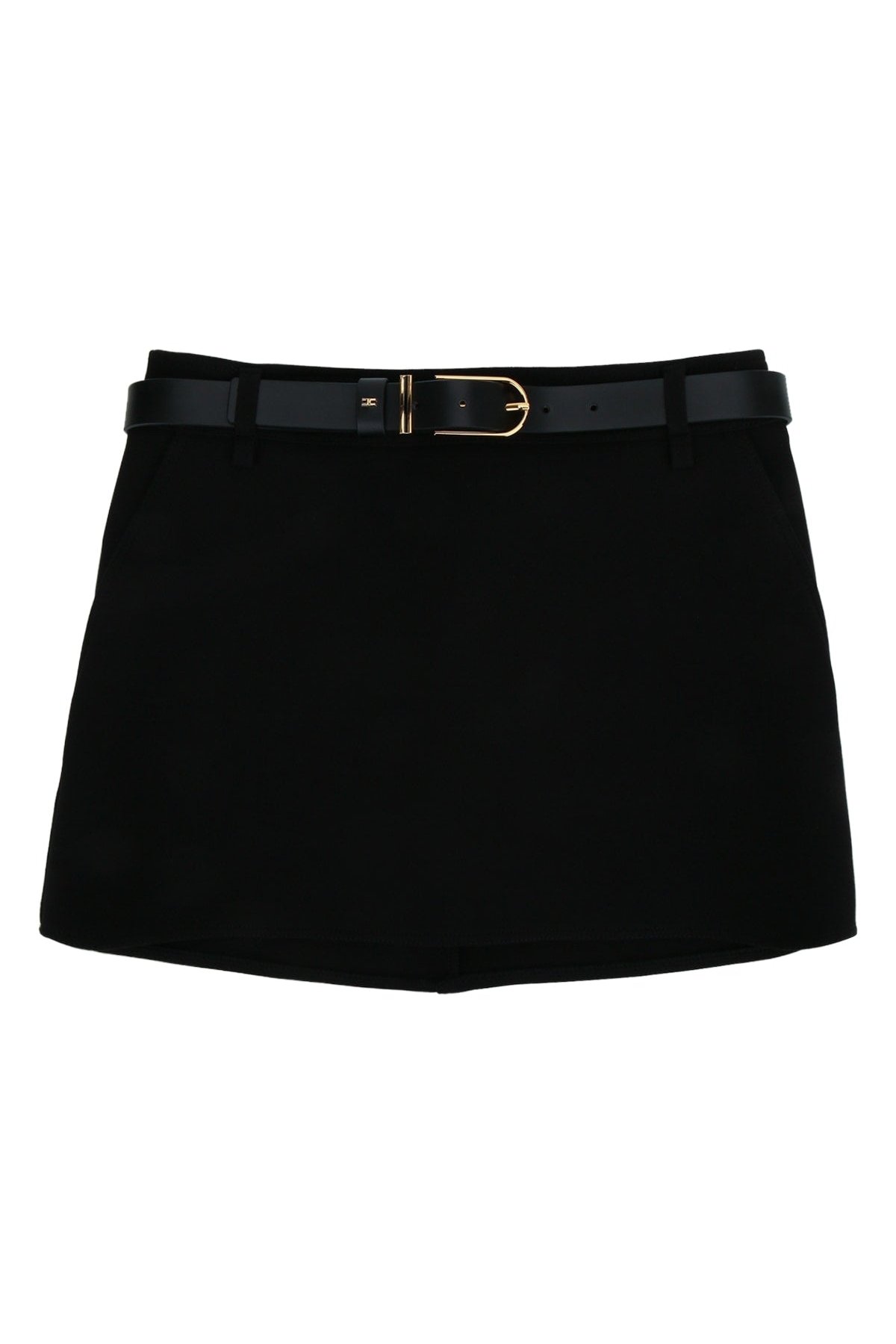 Elisabetta Franchi Belt Skirt — Black by Elisabetta Franchi