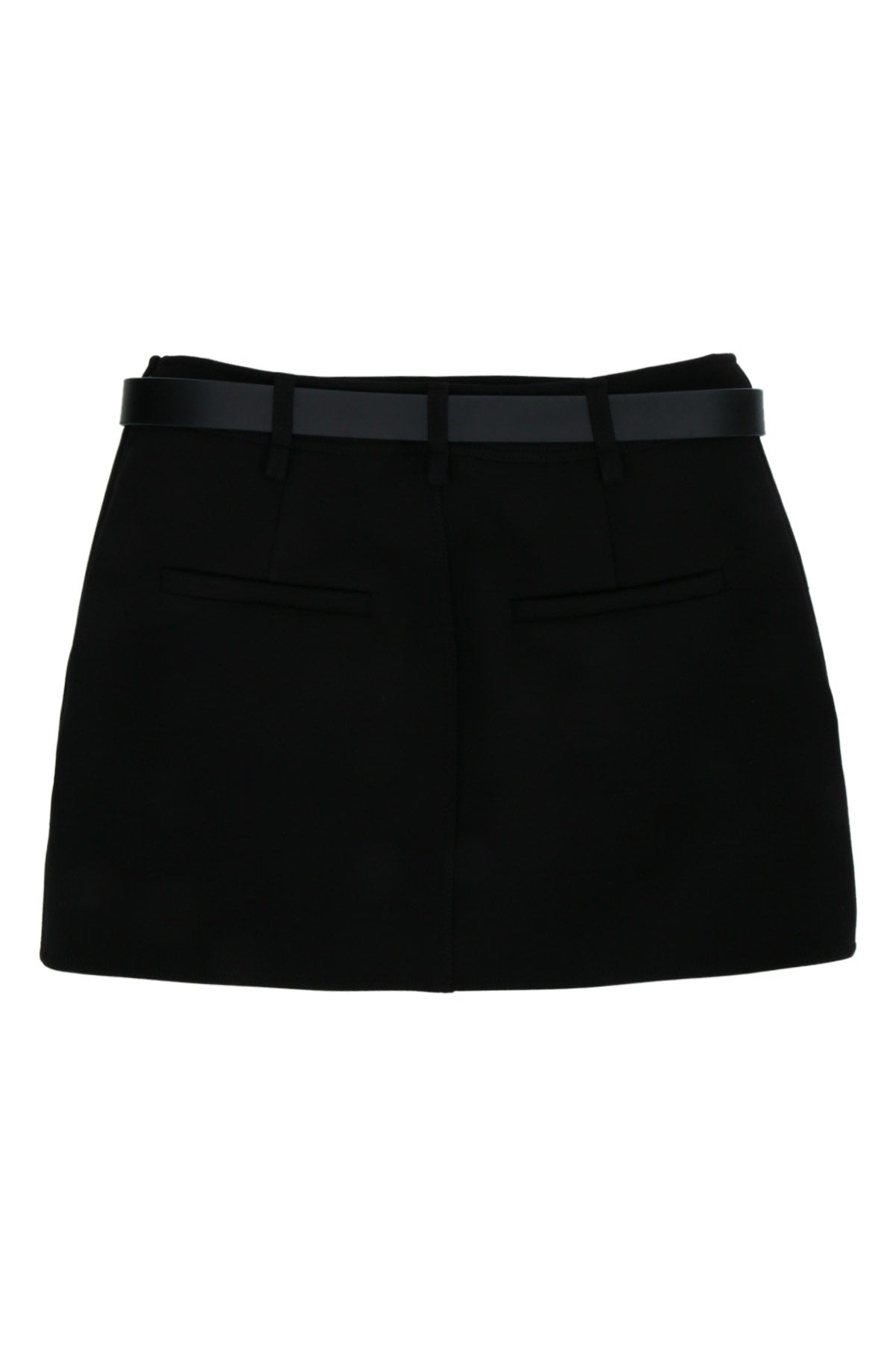Elisabetta Franchi Belt Skirt — Black, view 2