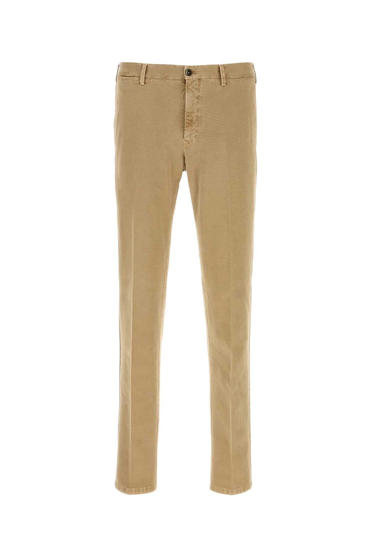 Pt Torino Stretch Cotton Trousers — Beige by Pt Torino