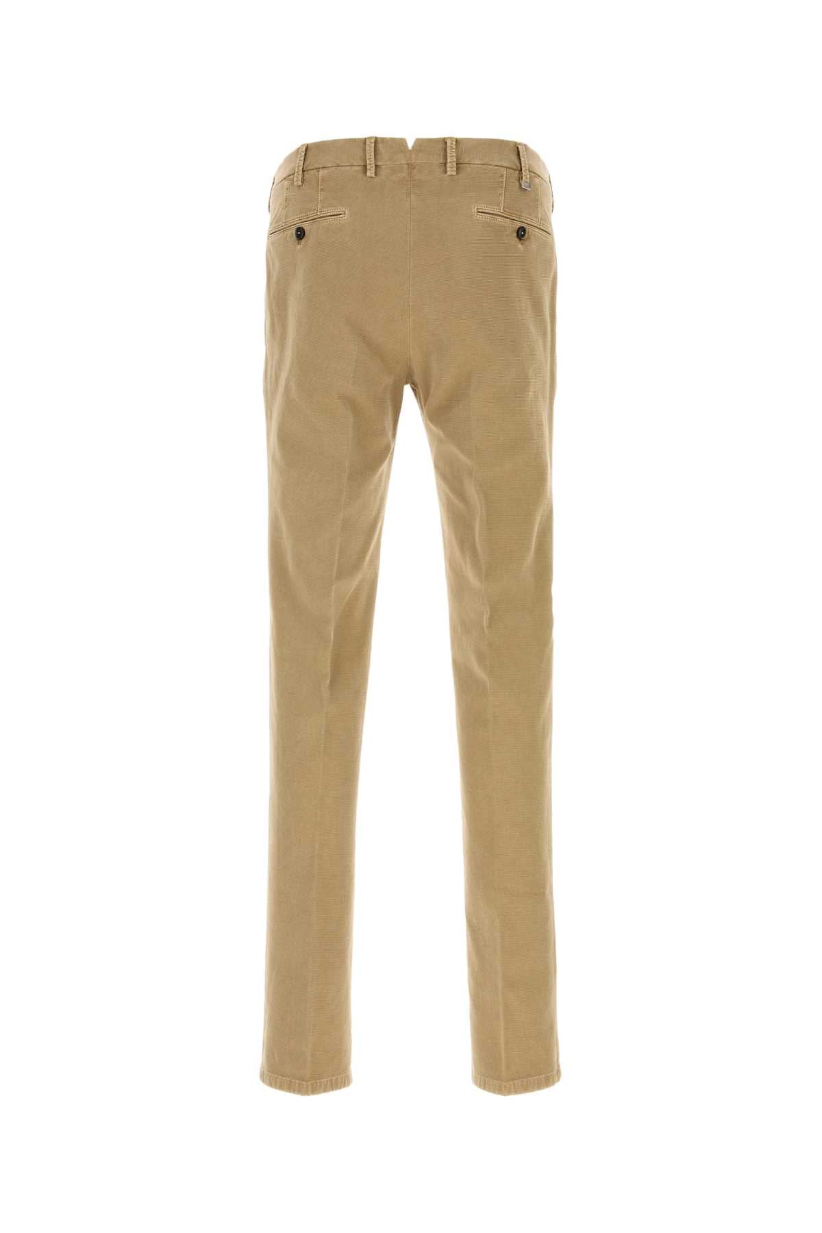 Pt Torino Stretch Cotton Trousers — Beige, view 2