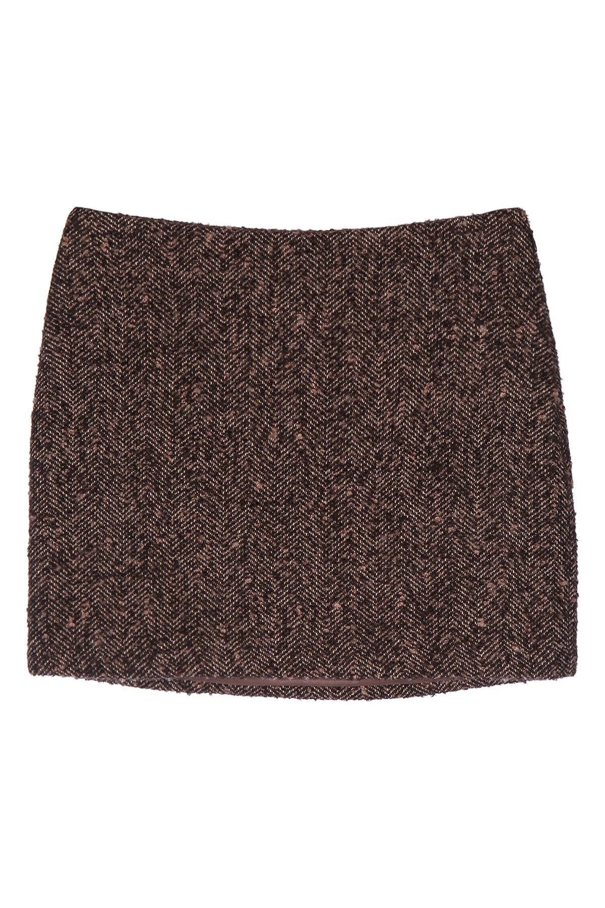 Ermanno Firenze Spigata Skirt — Brown by Ermanno Firenze