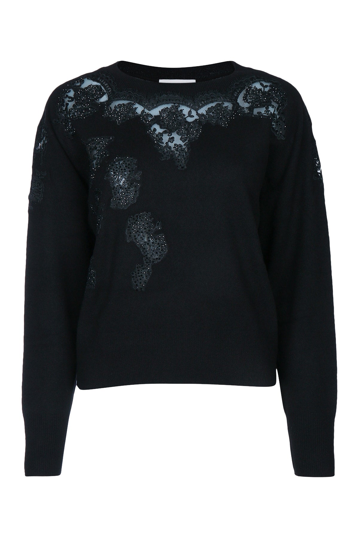 Ermanno Firenze Giro Pizzo Sweater — Black by Ermanno Firenze