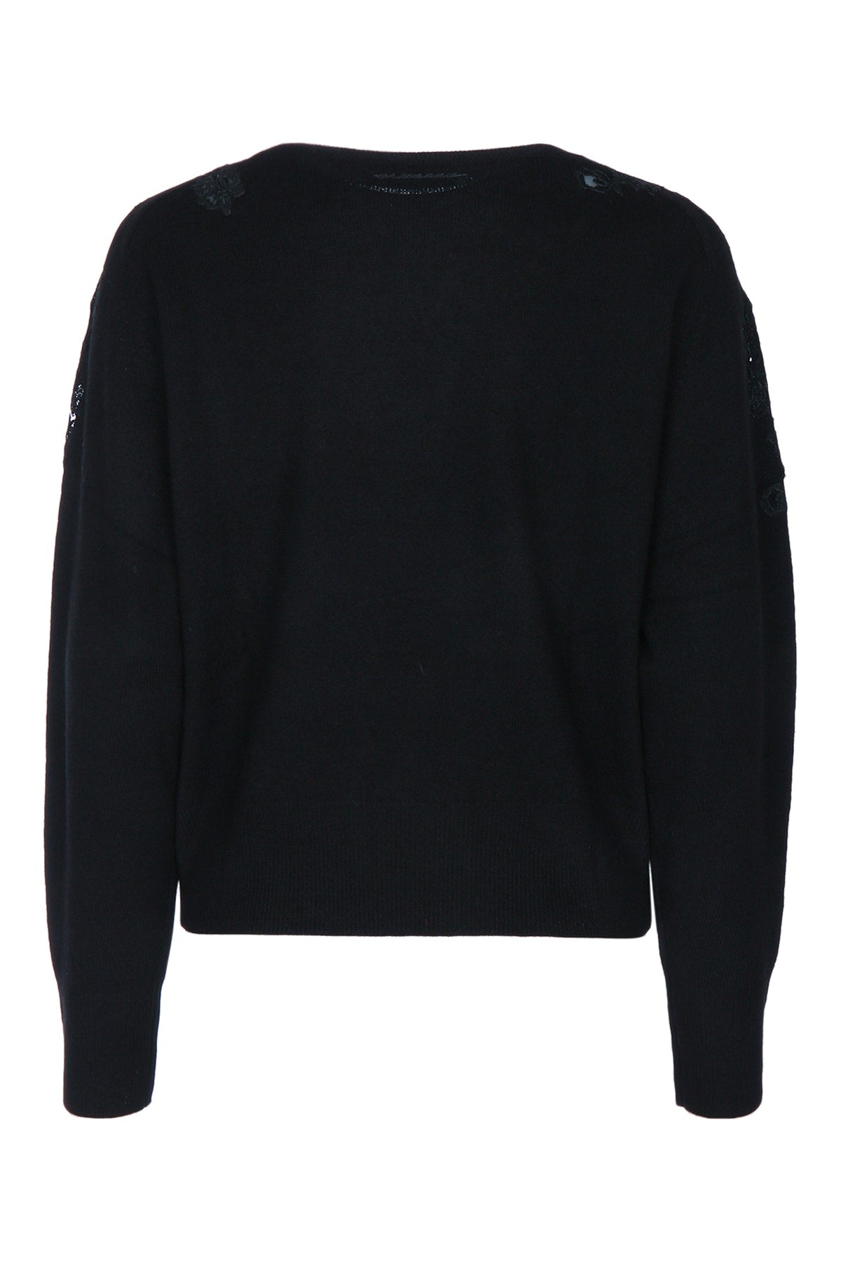Ermanno Firenze Giro Pizzo Sweater — Black, view 2