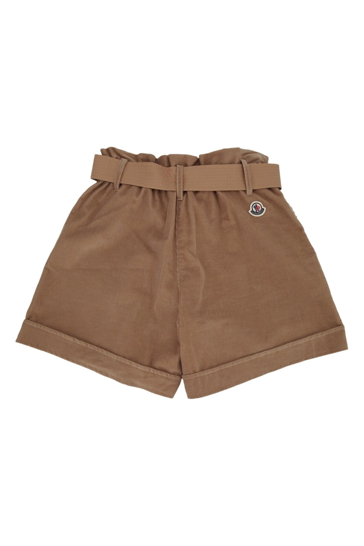 Moncler Jr Pleated Bermudas — Beige, view 2