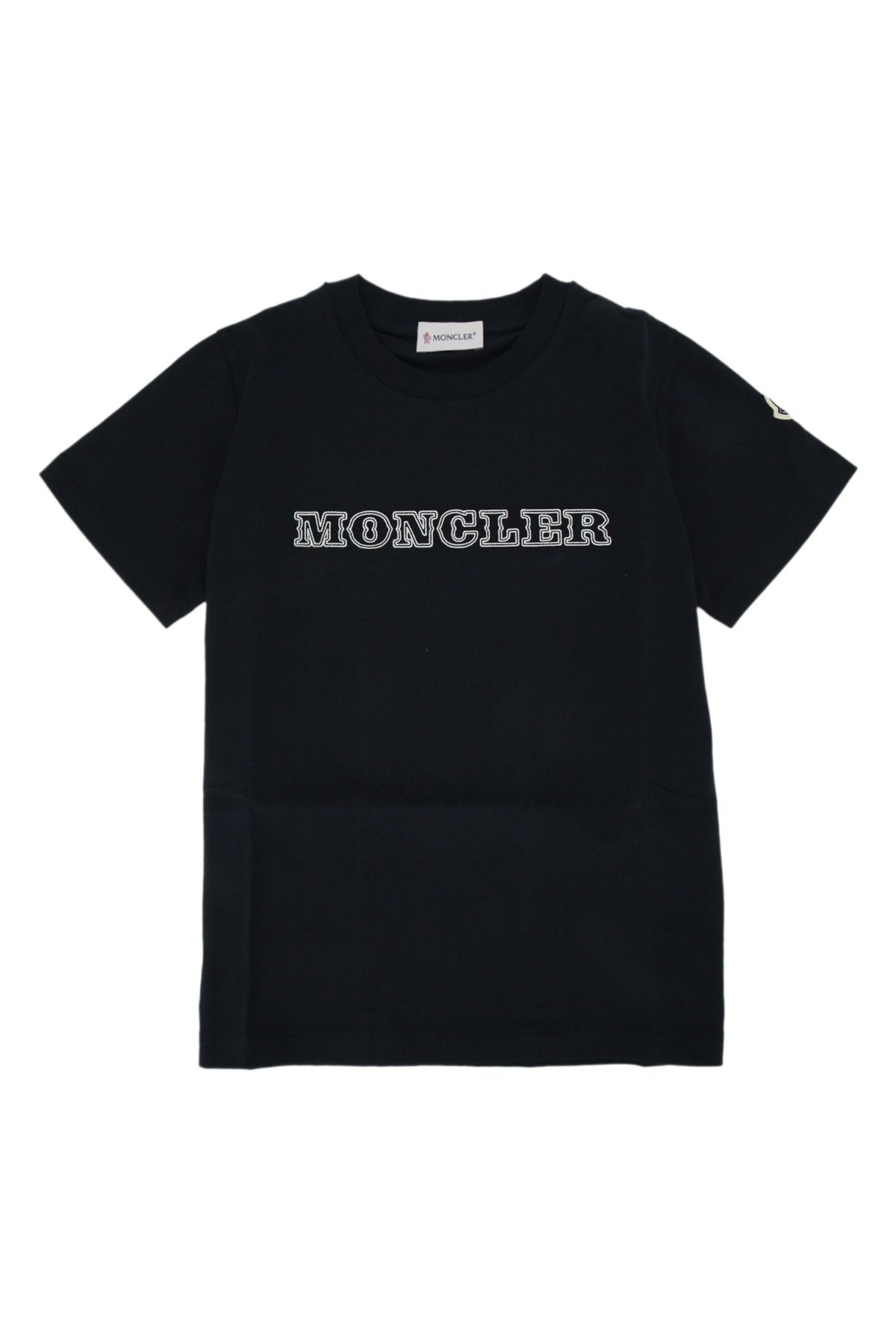 Moncler Jr Logo-Embroidered T-Shirt — Navy by Moncler Jr
