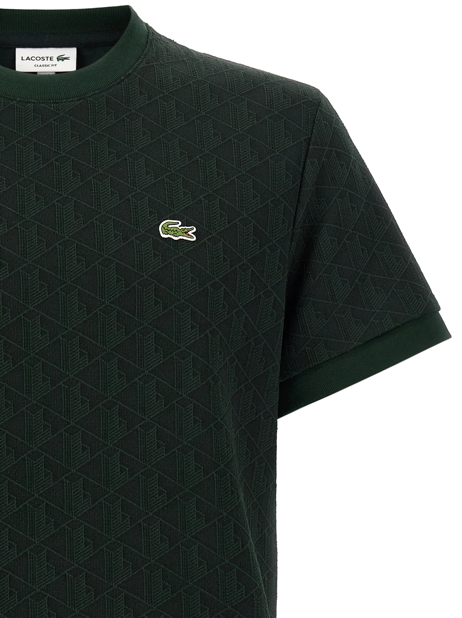 Lacoste Monogram Jacquard T-Shirt, view 3