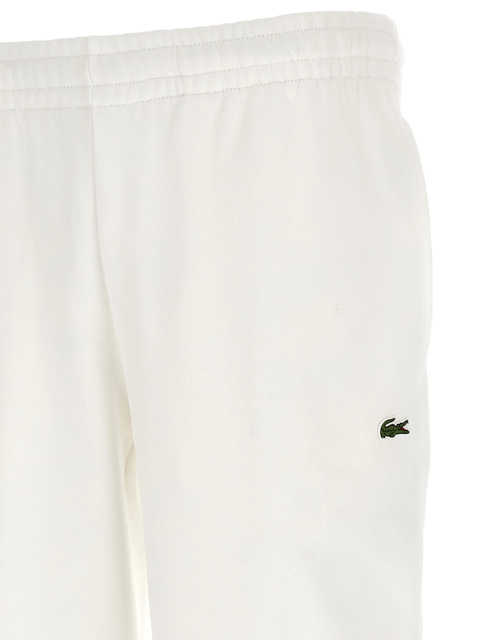 Lacoste Cotton Blend Joggers — White, view 3