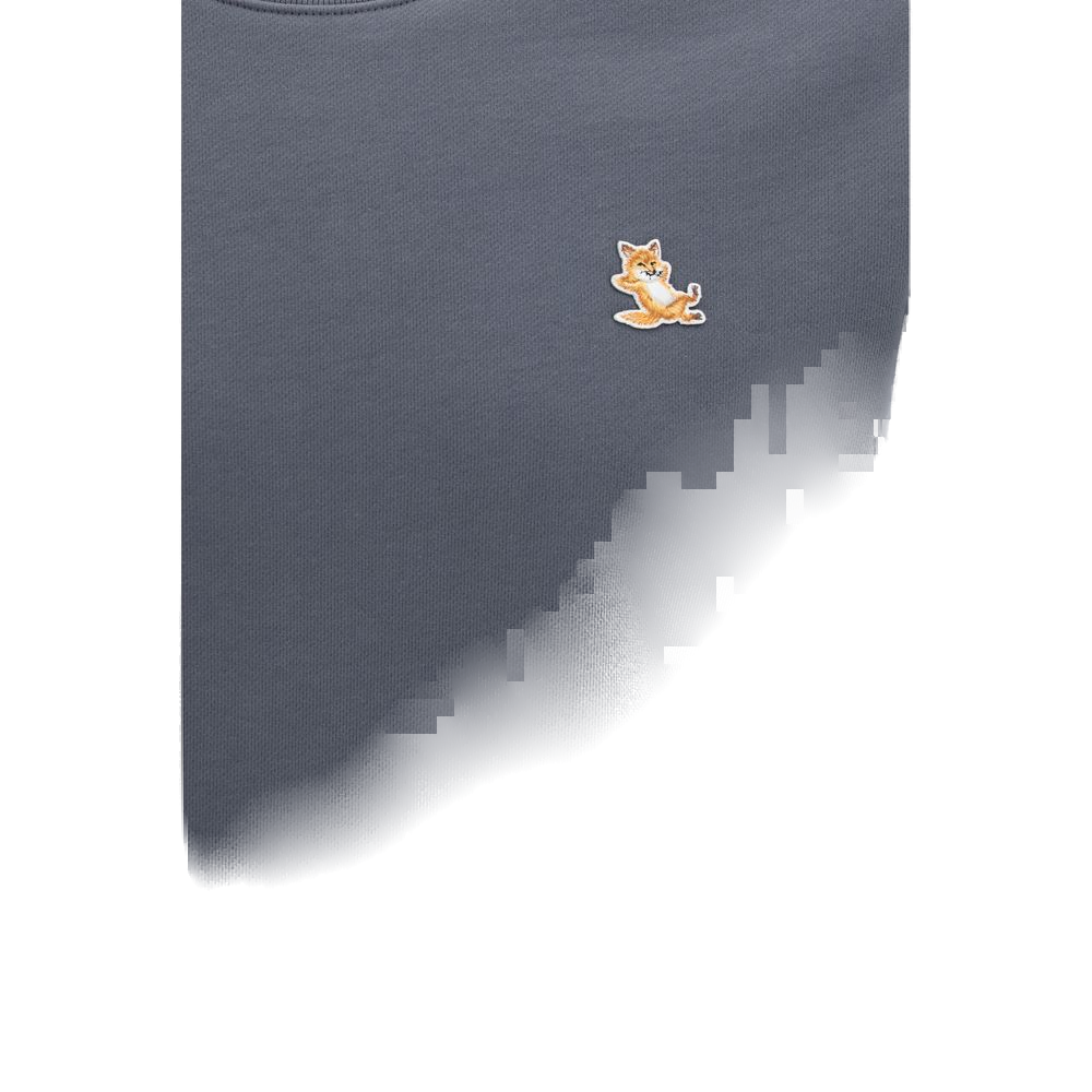 Maison Kitsuné Embroidered Fox Logo Sweatshirt — Gray, view 3