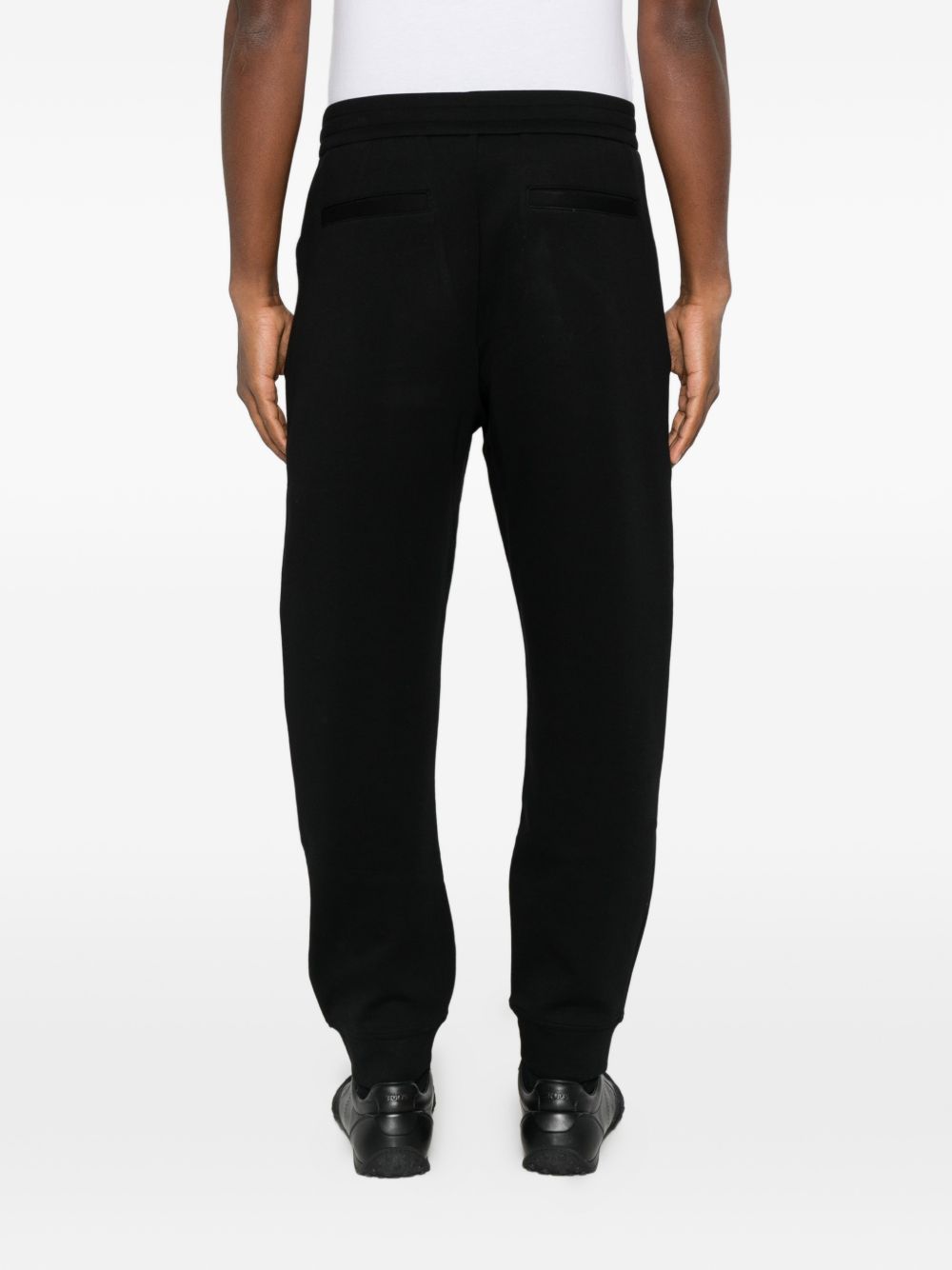 Emporio Armani Cotton Jersey Joggers — Black, view 2